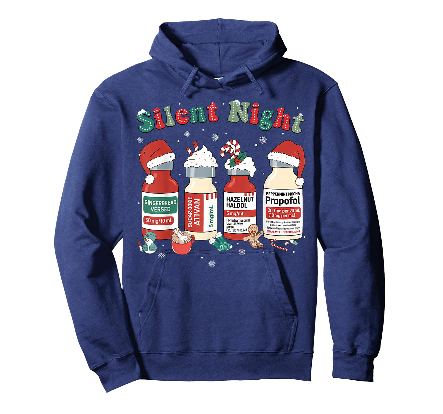 Funny Santa Propofol Silent Night ICU Nurses Merry Christmas T-Shirt