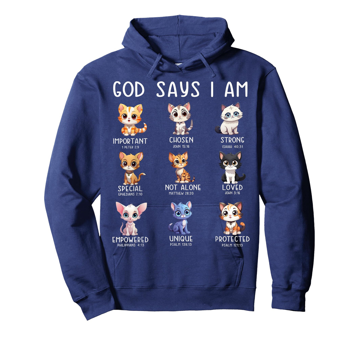 Cute Cats God Say I Am Christian Bible Verse T-Shirt