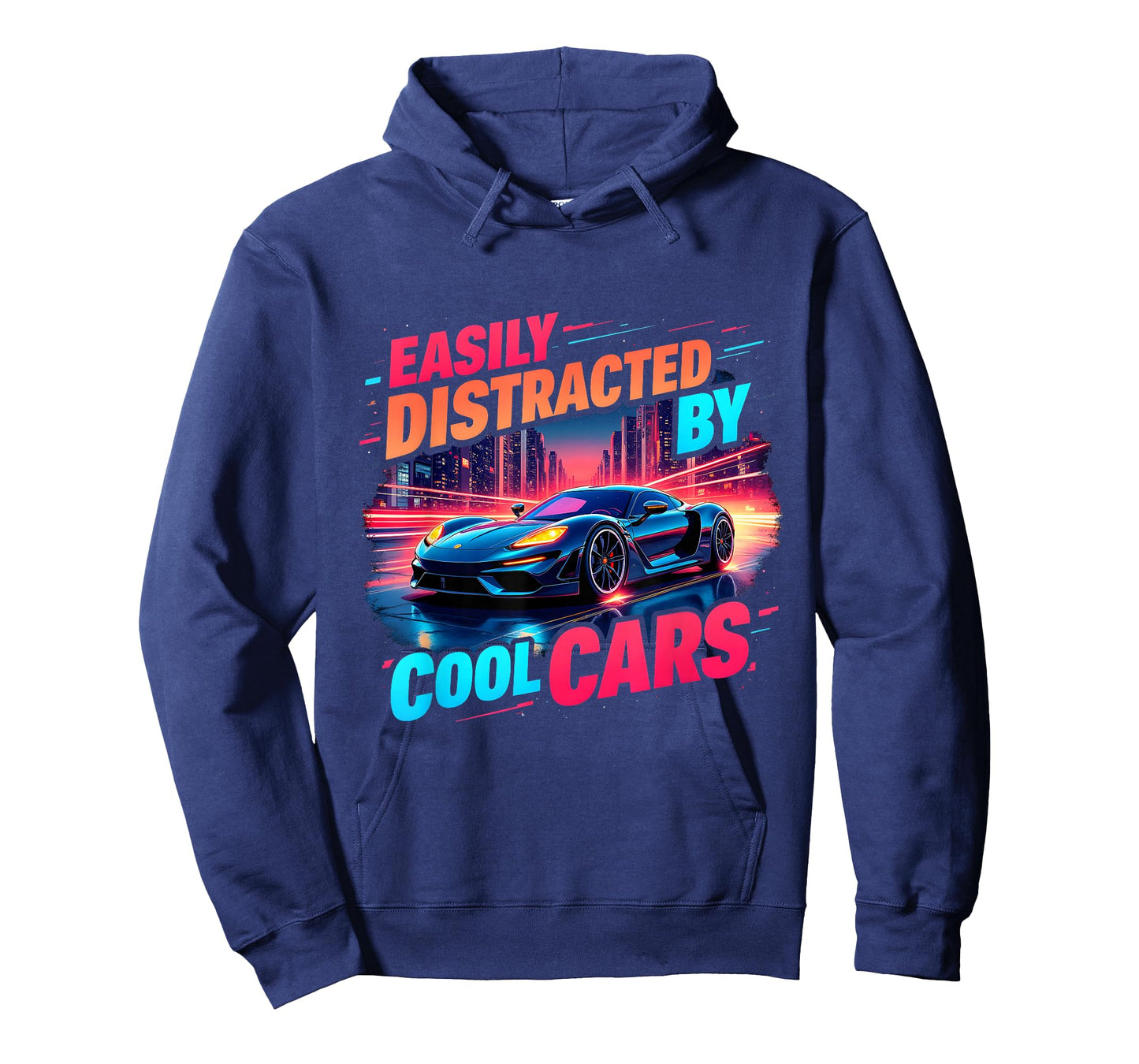 Cool Cars Mens Boys Vintage Easily Distracted By Muscle Car T-Shirt