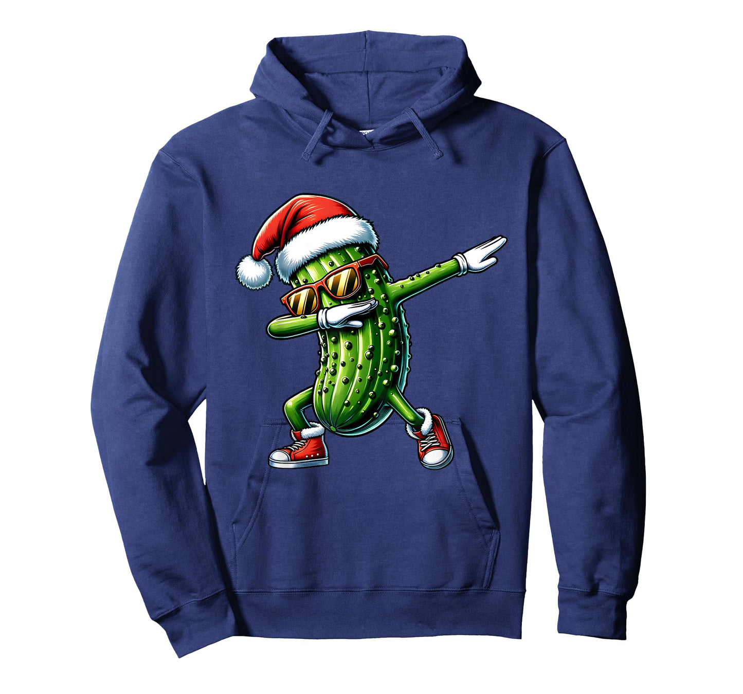 Christmas Pickle Santa Hat Dabbing Cucumber T-Shirt