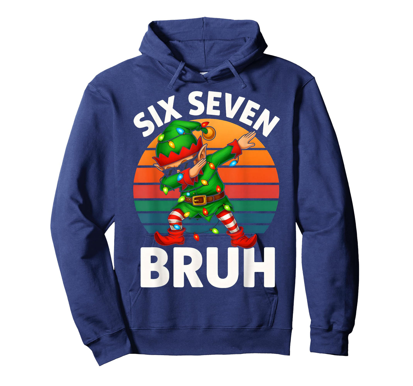 HUGvyn Six Seven 6 7 Meme Dabbing Elf Merry Christmas Bruh T-Shirt