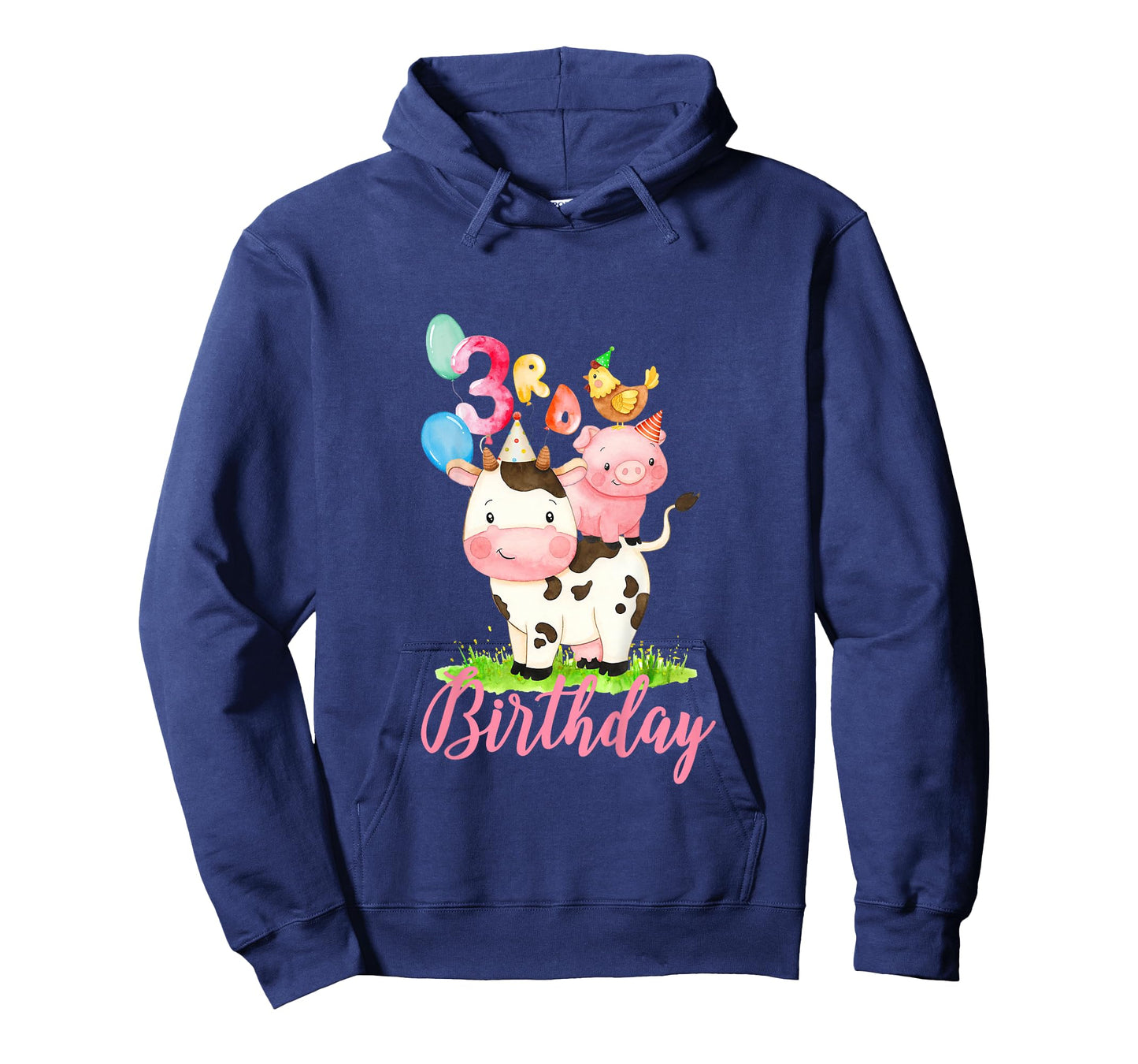 3 years Old Girl Farm Animals It's My 3rd Birthday T-Shirt