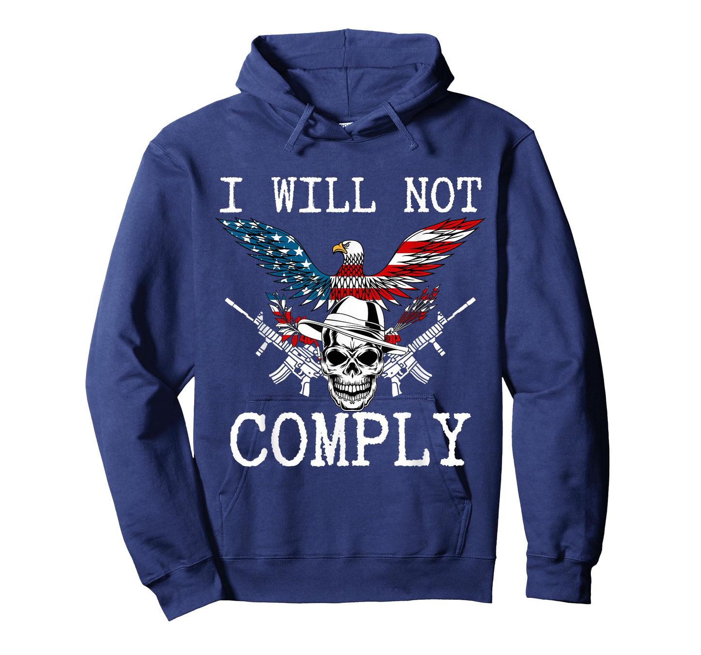 I Will Not Comply Shirt Eagle USA Flag Skull Head T-Shirt