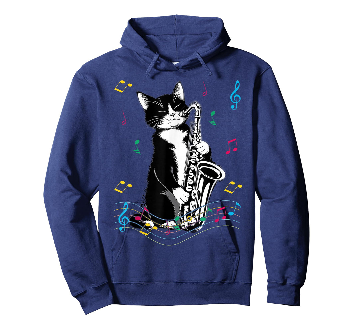 Cat Playing Saxophone Funny Cat Jazz Sax Music Saxophonist T-Shirt