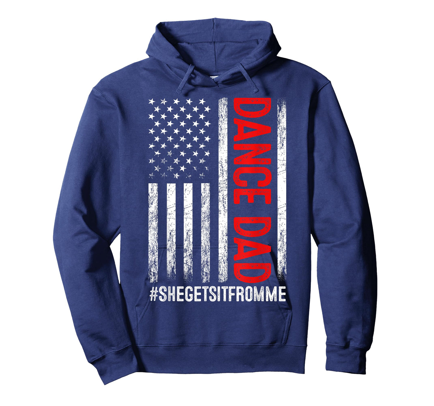 Dad Dance She Get It From Me Proud Dancer Dad USA Flag Men T-Shirt