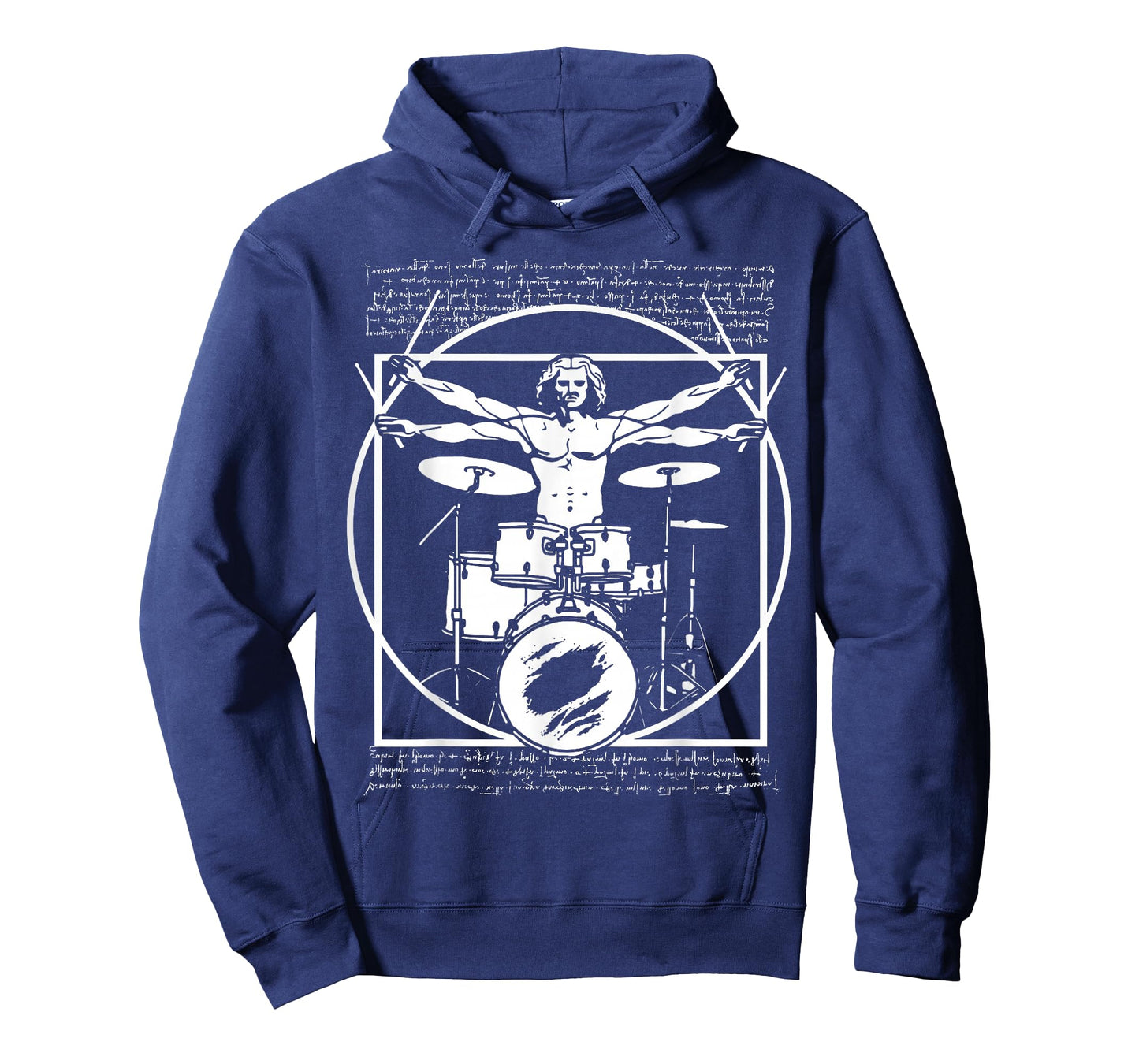 Da Vinci Vitruvian Man Drummer Drum Player T-Shirt