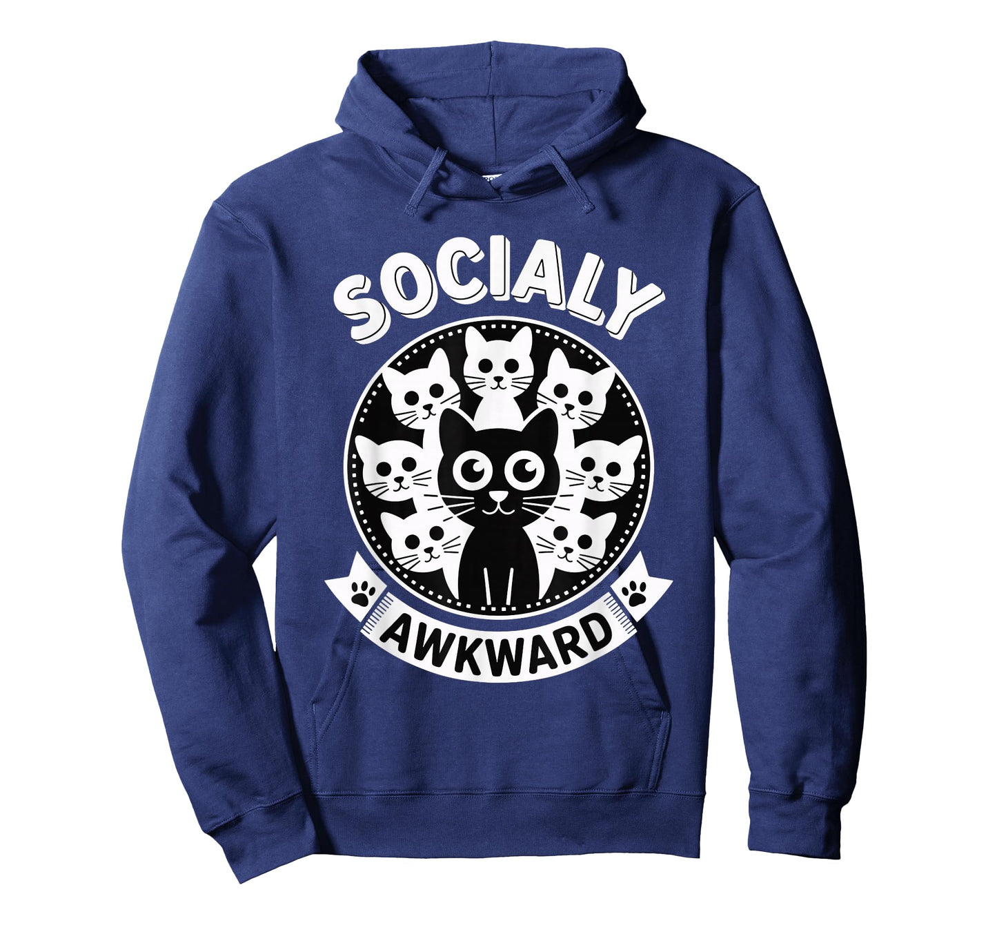 Socially Awkward Cute Introvert Cat Meme Anti-Social Club T-Shirt