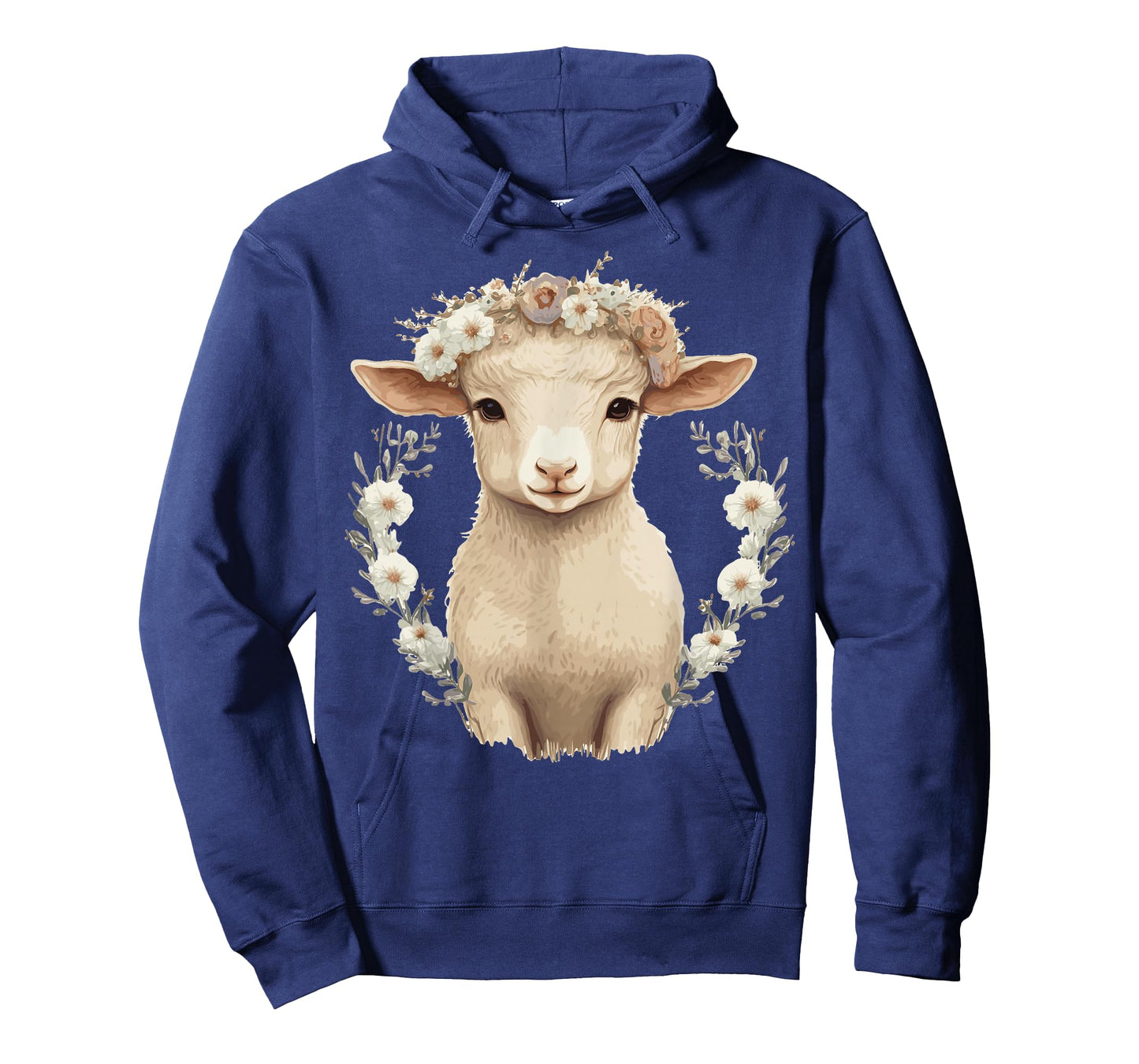 Cute Lamb Flower Crown Sheep Baby Floral Farm Animal Pet T-Shirt