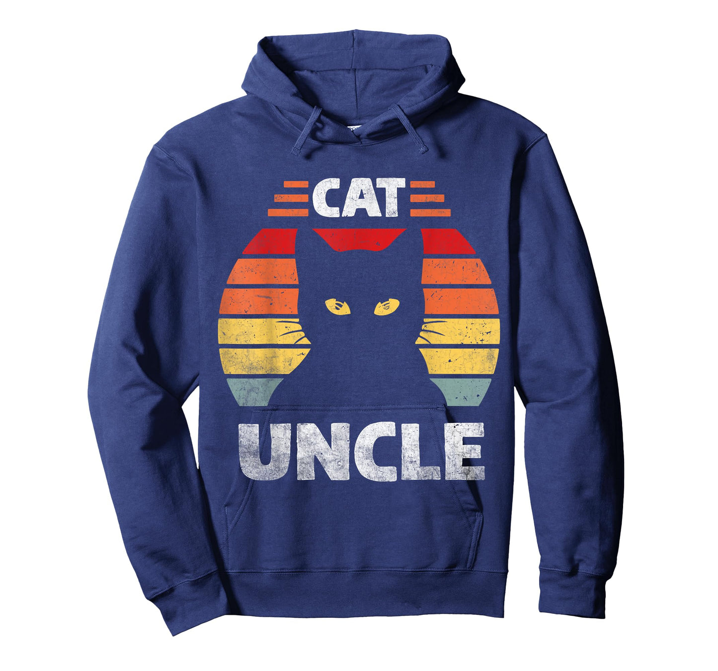 Mens Cat Uncle Black Cat Men Cat Lover Retro Cat Themed Funn T-Shirt