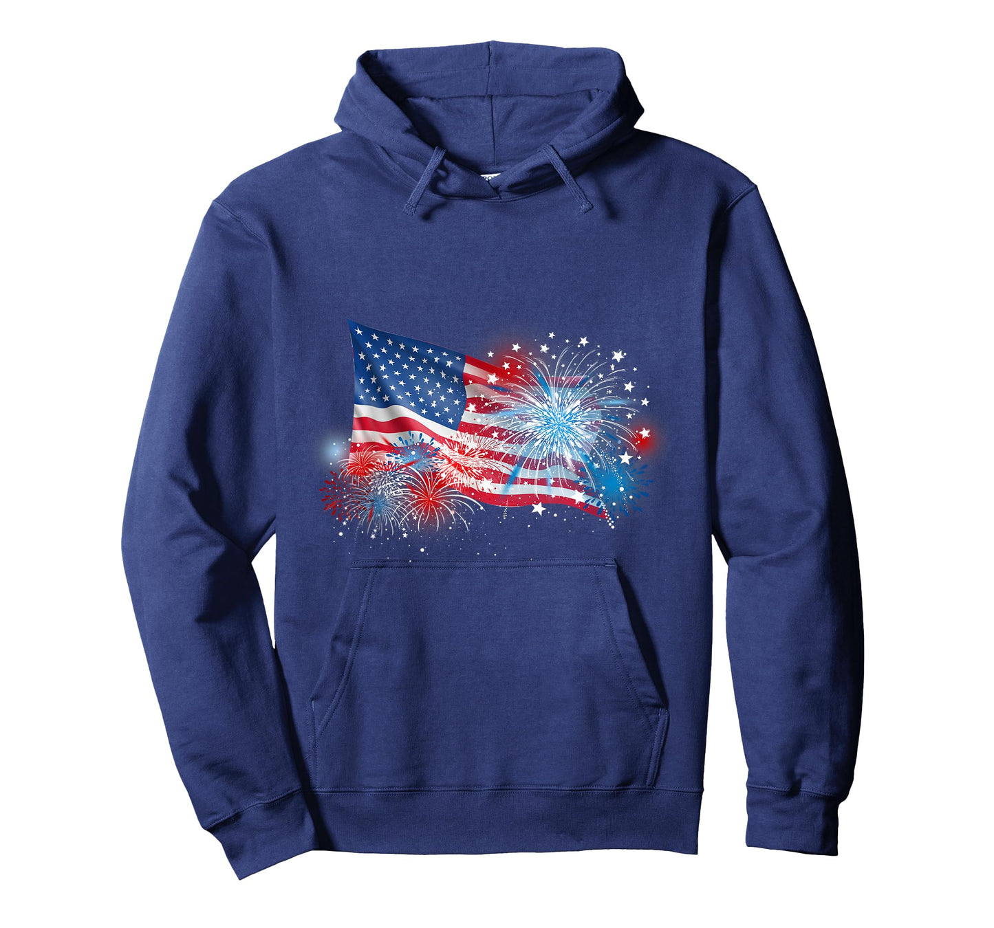 4th of July Red White and Blue Fireworks Show USA Flag T-Shirt