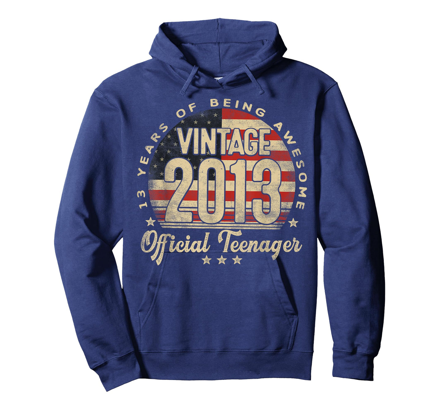 Vintage 2013 Official Teenager USA Flag 13-Year-Old Age 13 T-Shirt