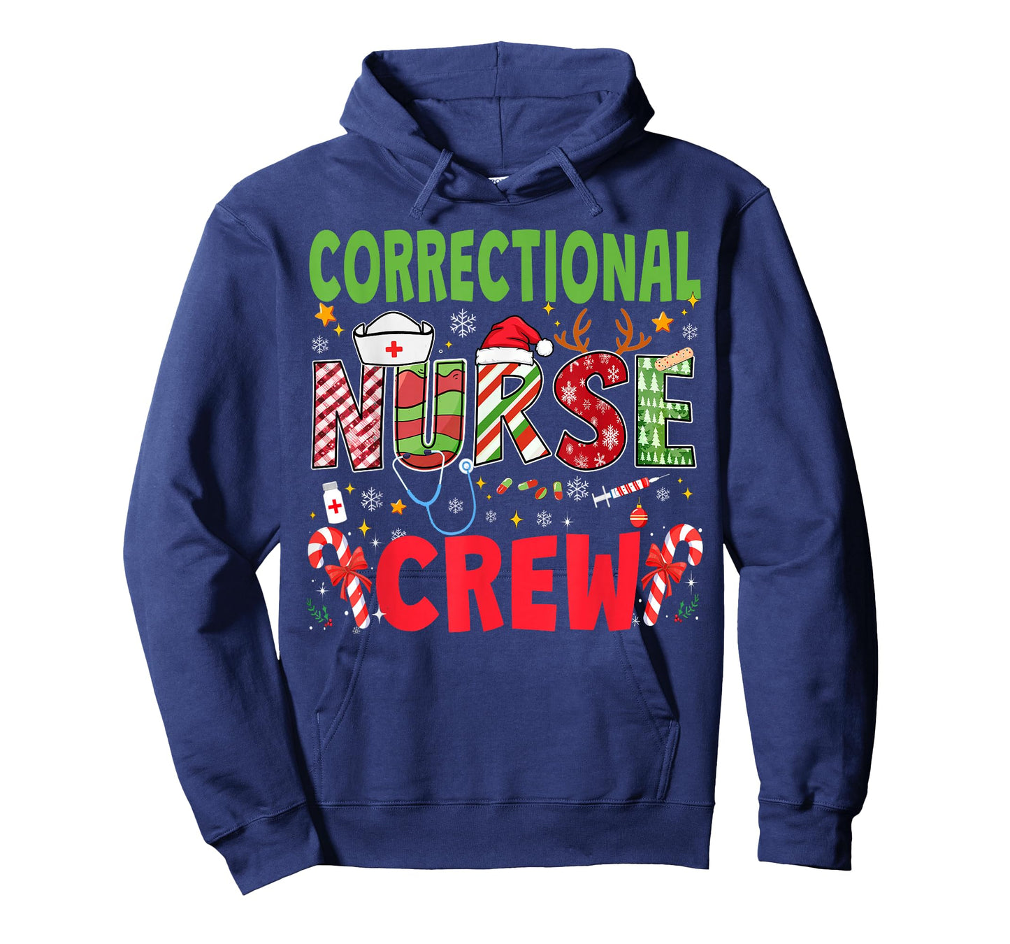 Correctional Nurse Christmas Crew Funny Xmas Nurse Pajama T-Shirt