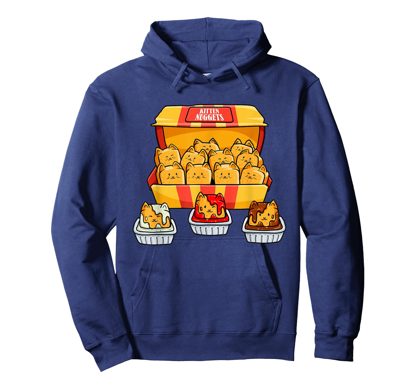 Kitten Nugget Food Pun Kitty Lover Gift Chicken Nuggets Cat T-Shirt
