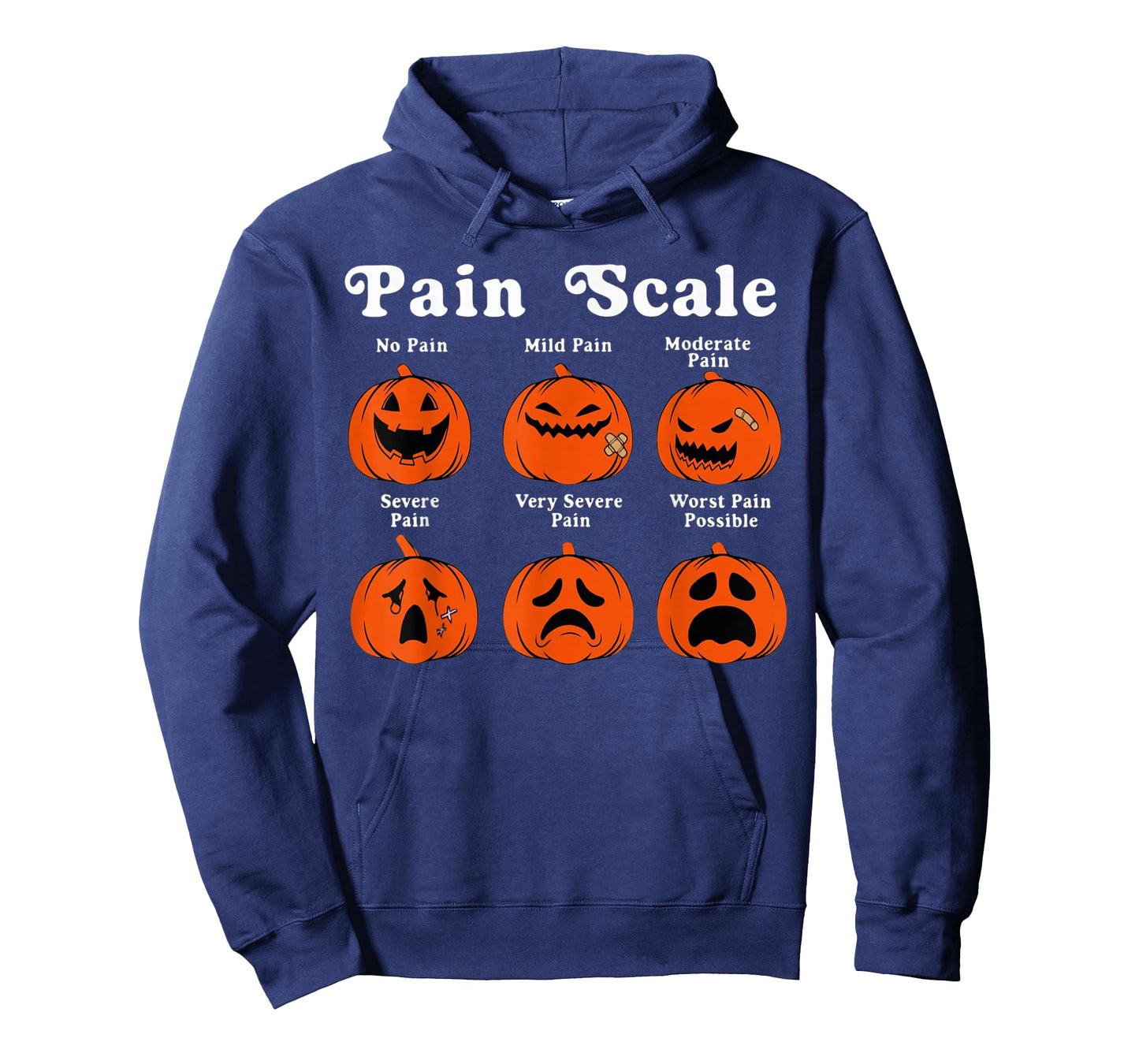 Halloween Pain Scale Pumpkin Faces Funny Pain Chart Nurse T-Shirt