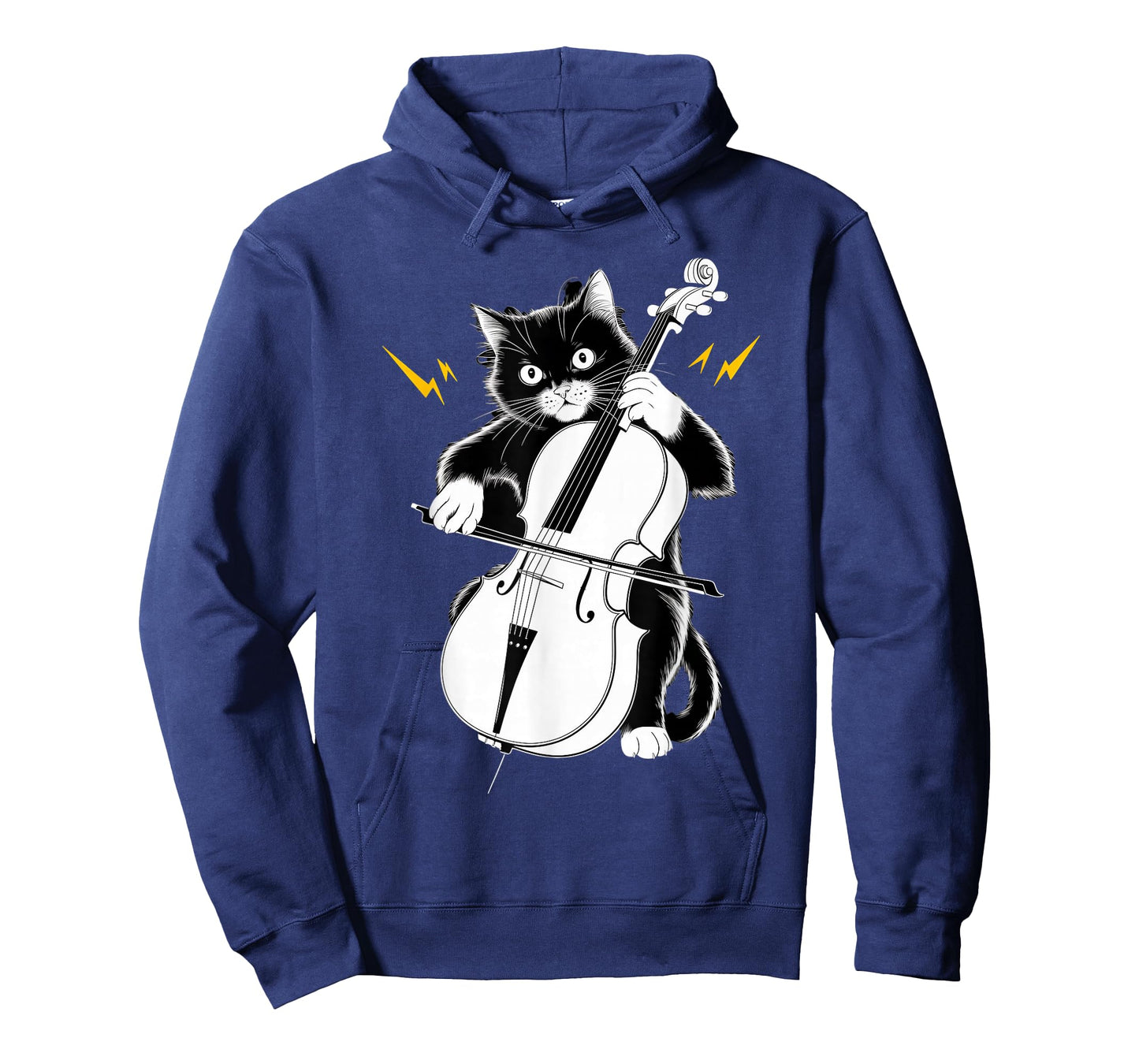 Rockstar Cellist Cat on Cat Cello T-Shirt