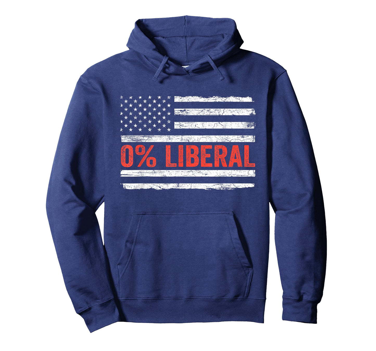 Zero Percent 0% Liberal Vintage USA Flag Pro Conservative T-Shirt