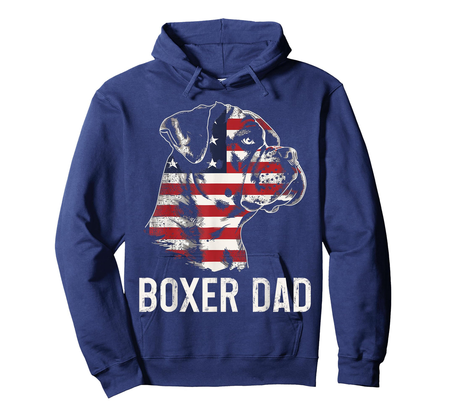 Boxer Dad American Flag Patriotic Dog T-Shirt
