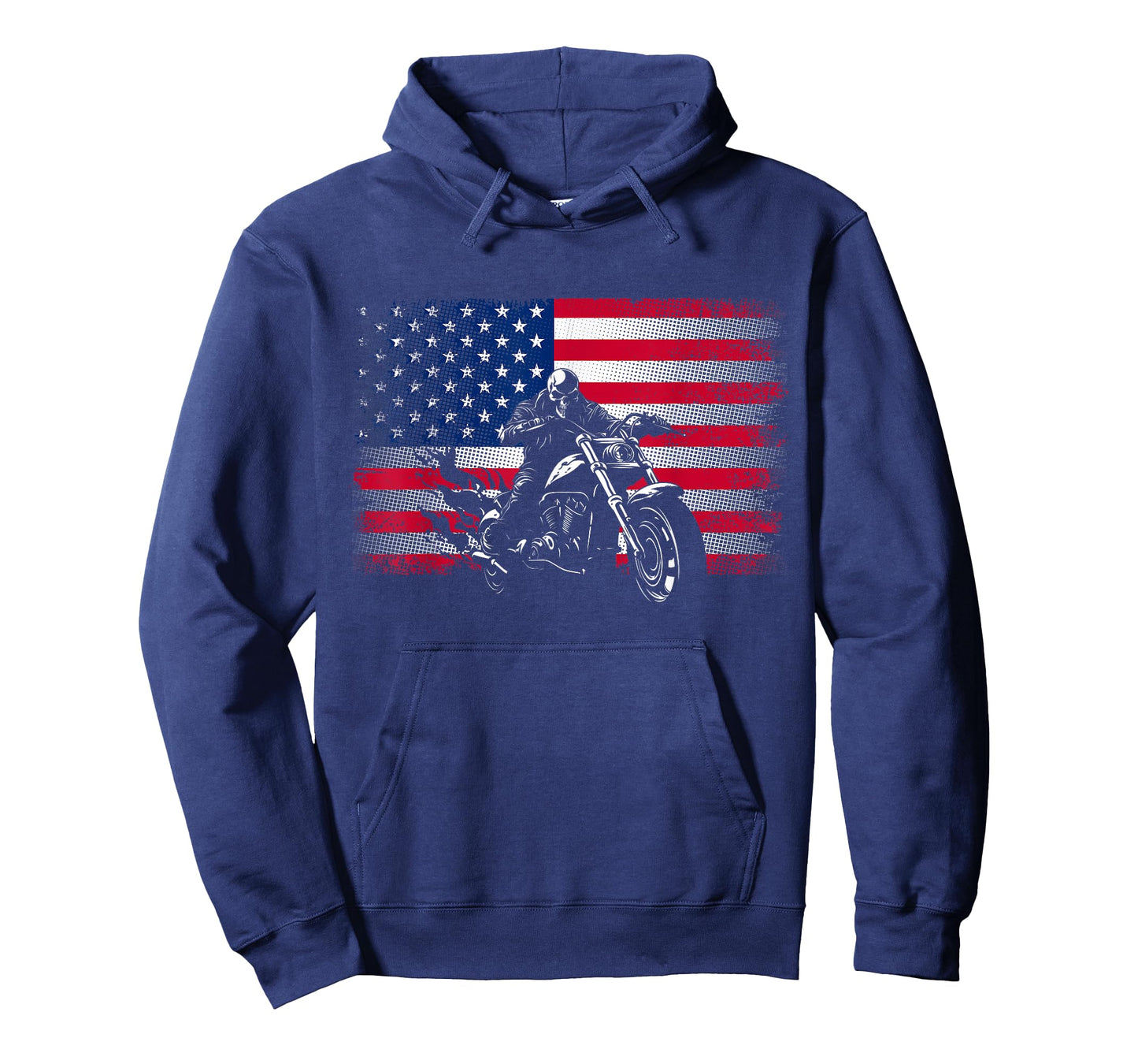 American Flag Biker Motorcycle Women Men T-Shirt