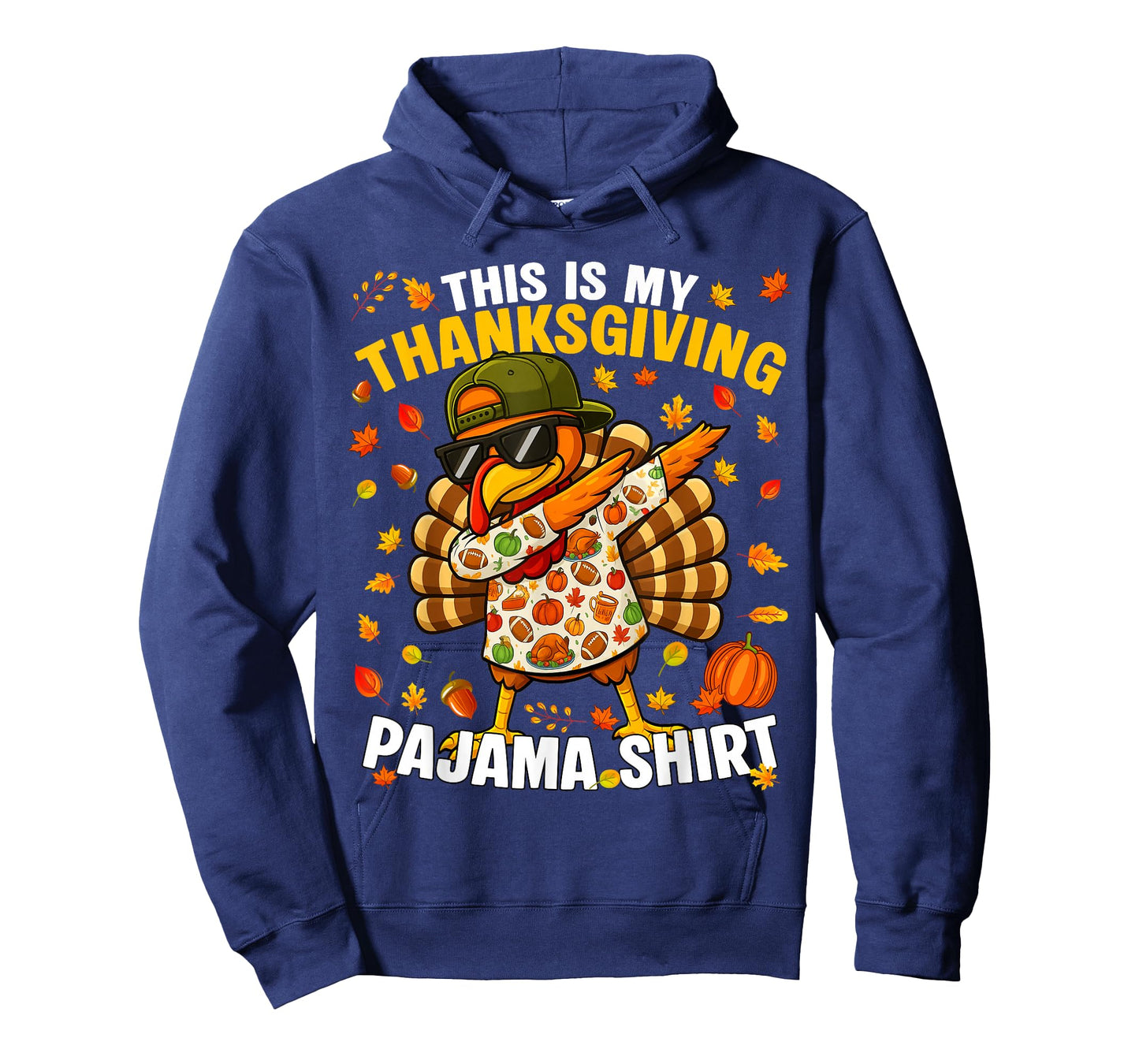 Funny Dabbing Turkey Thanksgiving Pajamas PJs Sports Boy Kid T-Shirt