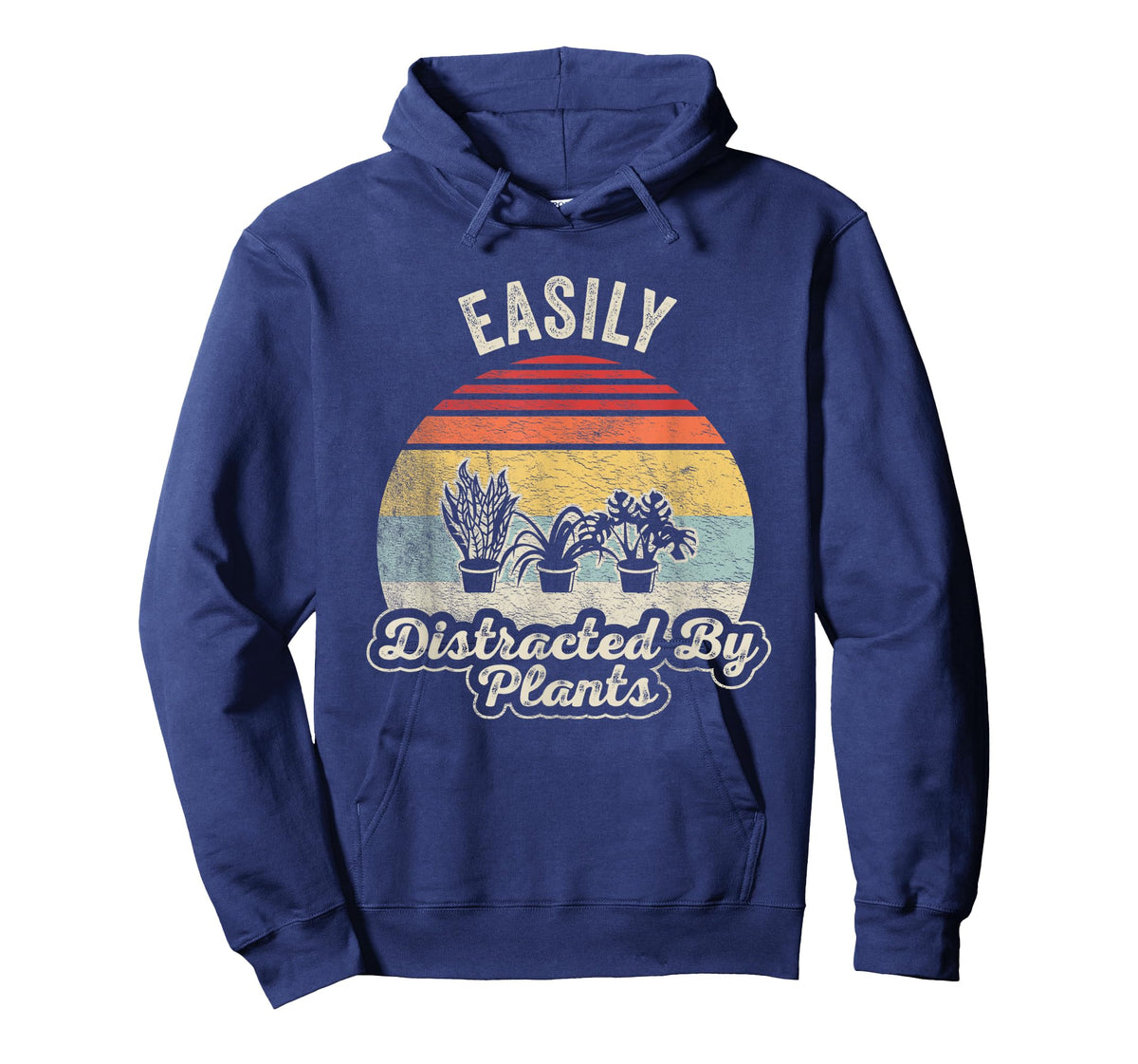 Retro Vintage Easily Distracted By Plants Gardening T-Shirt