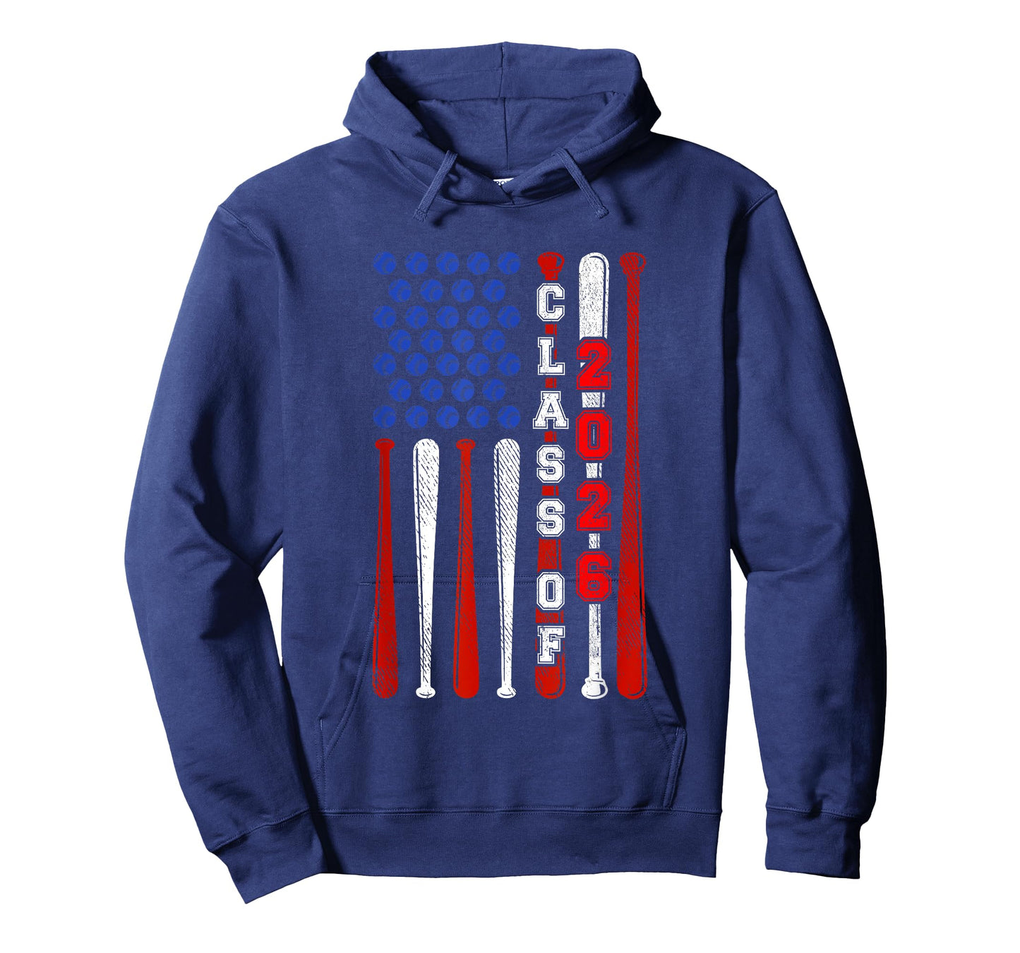 Senior 2026 Baseball American Flag Class of 2026 Graduation T-Shirt