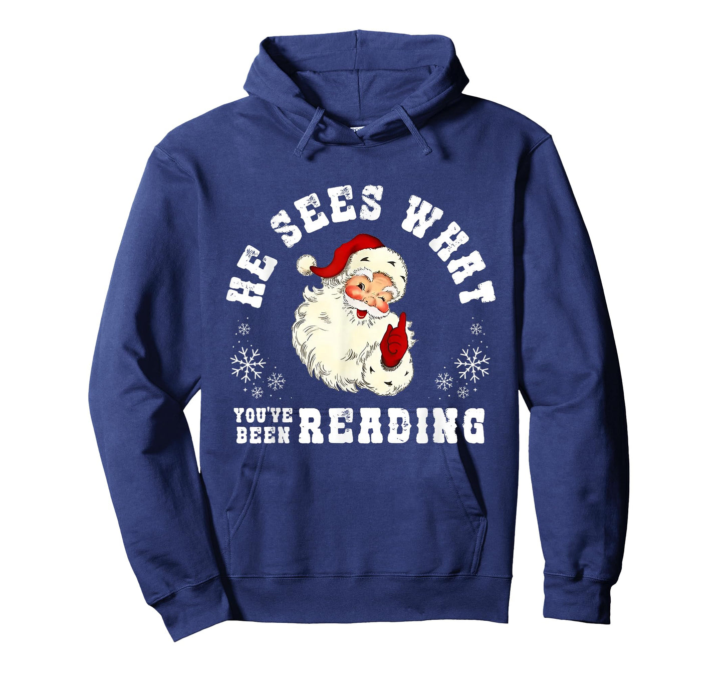 He Sees What You've Been Reading Funny Bookish Christmas T-Shirt