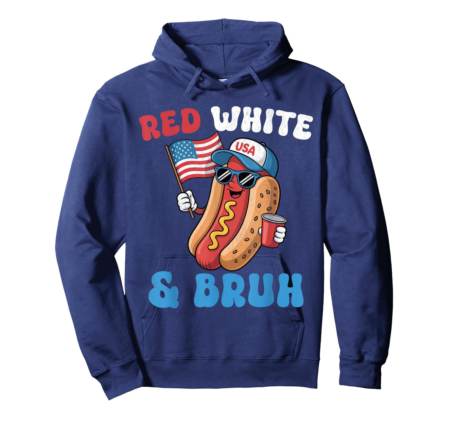 Funny American flag 4th of July patriotic Red white bruh boy T-Shirt