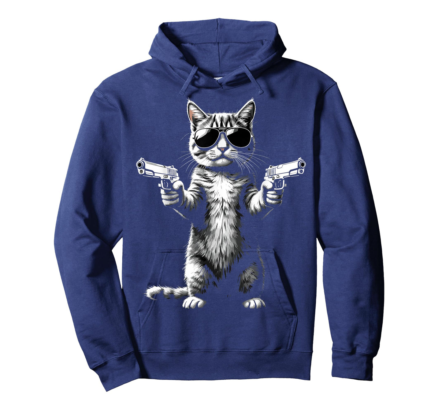 Sunglasses Cat With Guns Cat Dad Funny Cats & Gun Lover T-Shirt