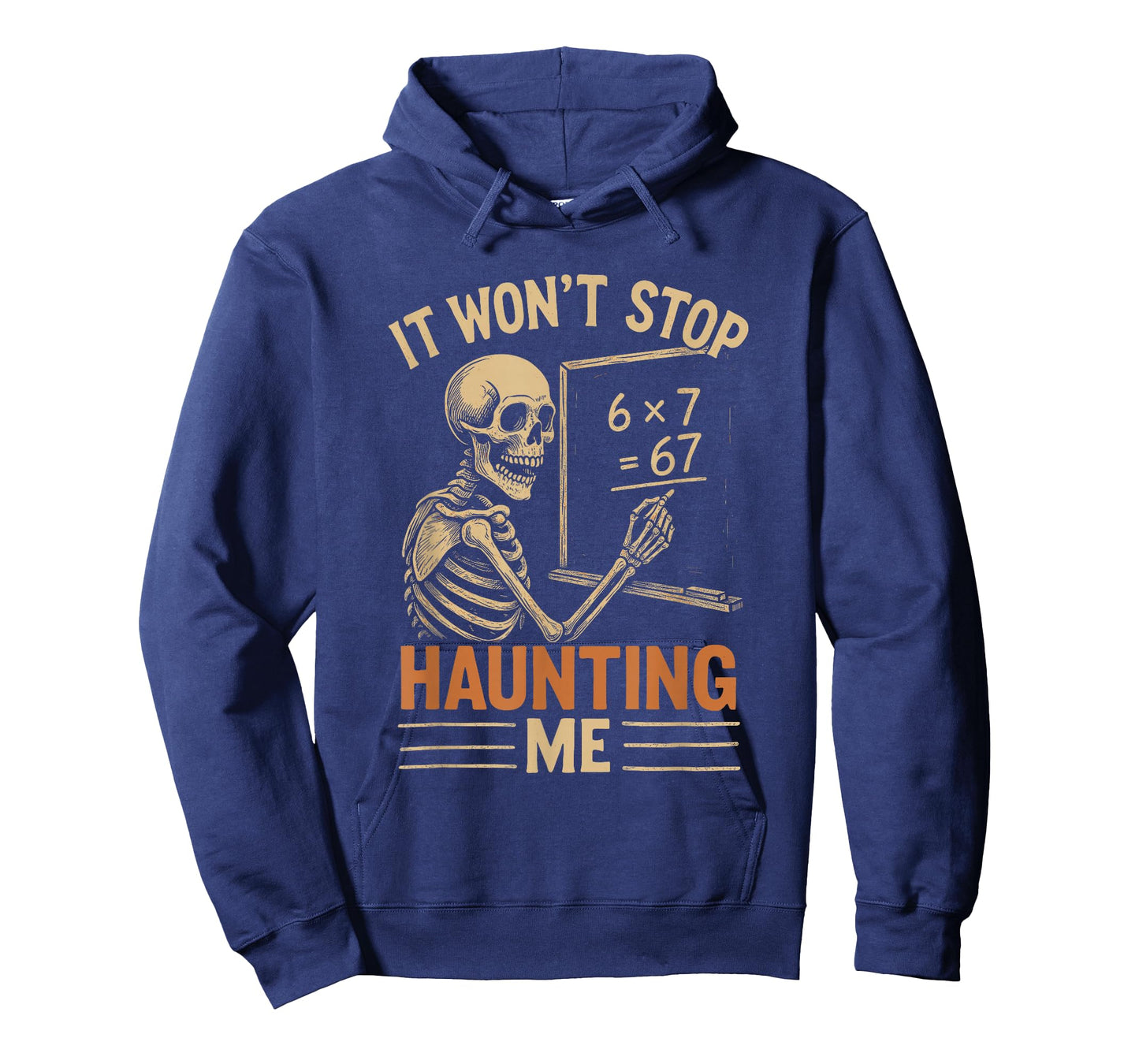Haunted by 67 Skeleton Math Teacher Student Halloween Humor T-Shirt