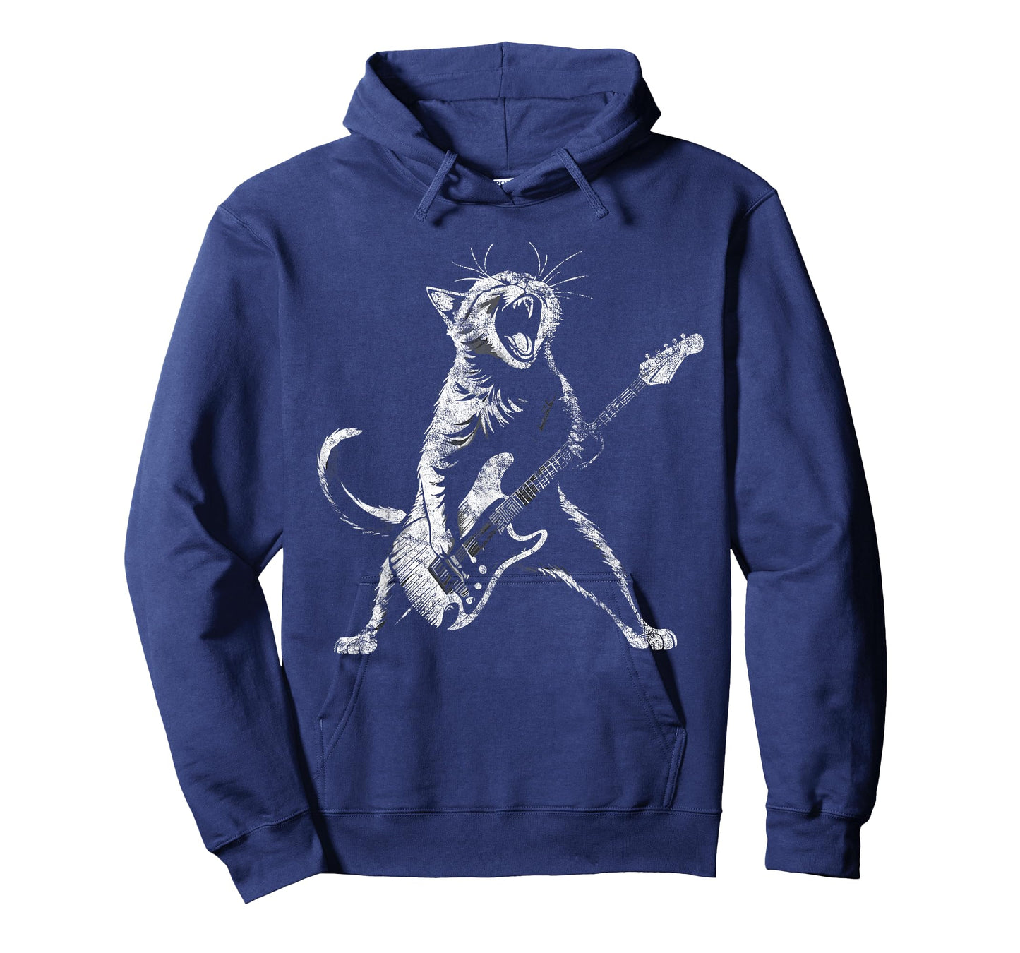 Retro funny guitar cat rock cat playing guitar T-Shirt