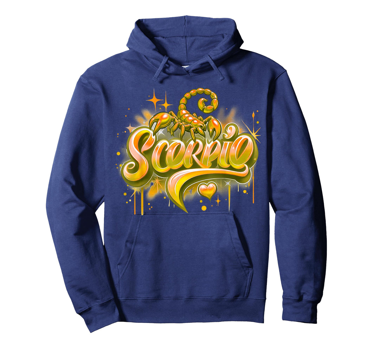 Orange Scorpio Zodiac Star Sign T-Shirt