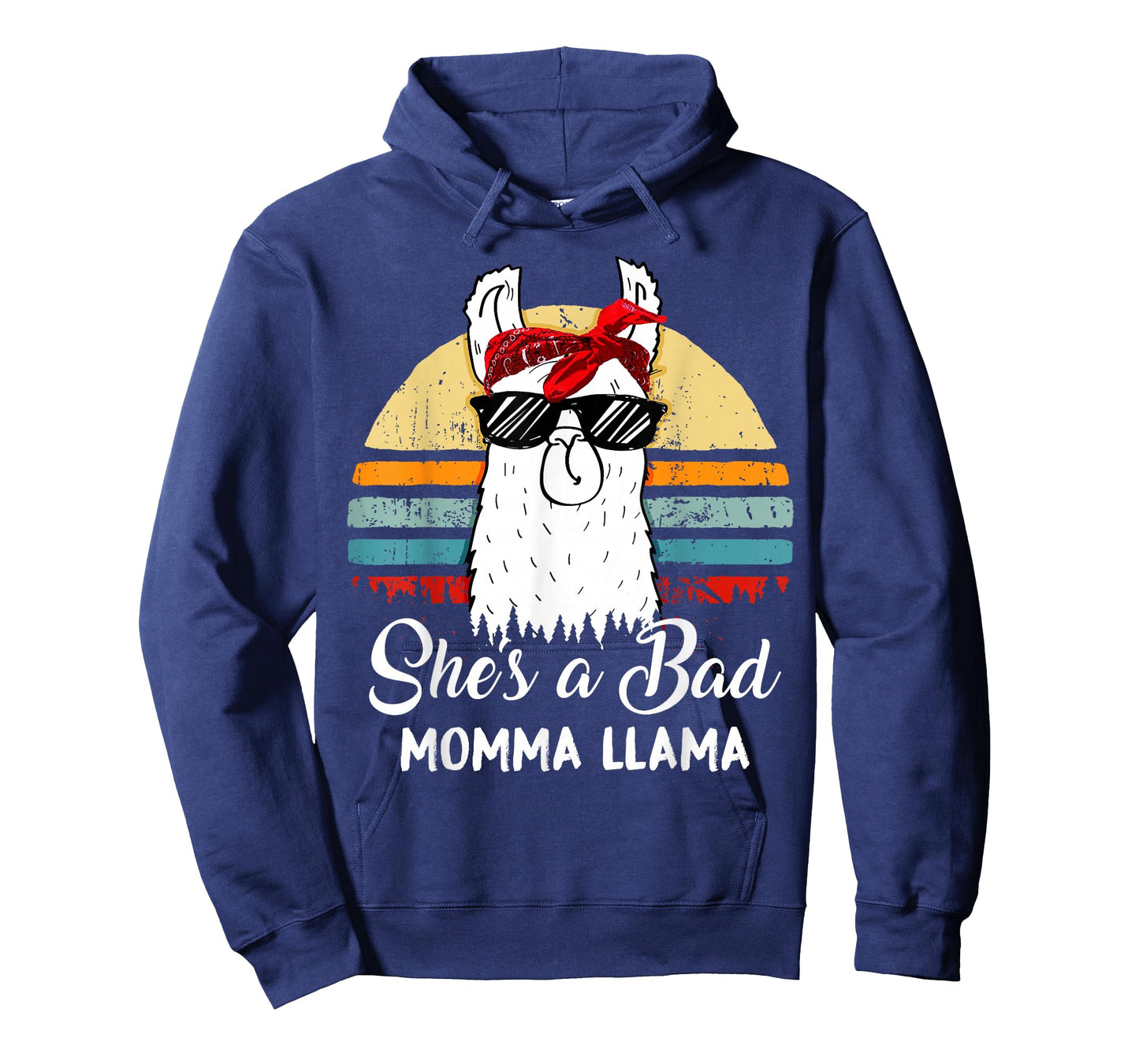 She's a Bad Momma Llama Tshirt Funny Retro Vintage Mama T-Shirt