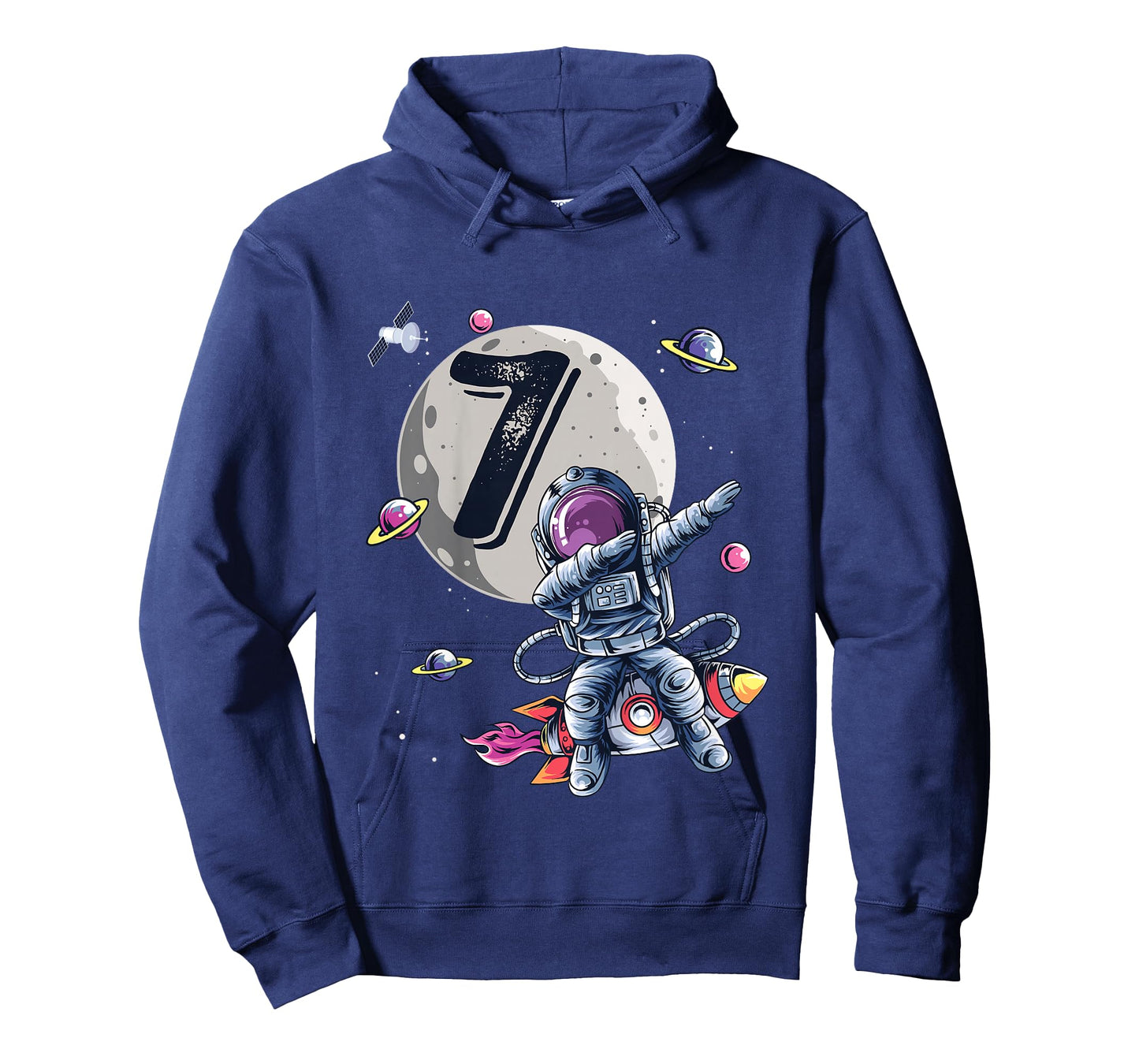Kids 7 Years Old Birthday Boy Astronaut Gifts Space 7th B-Day T-Shirt