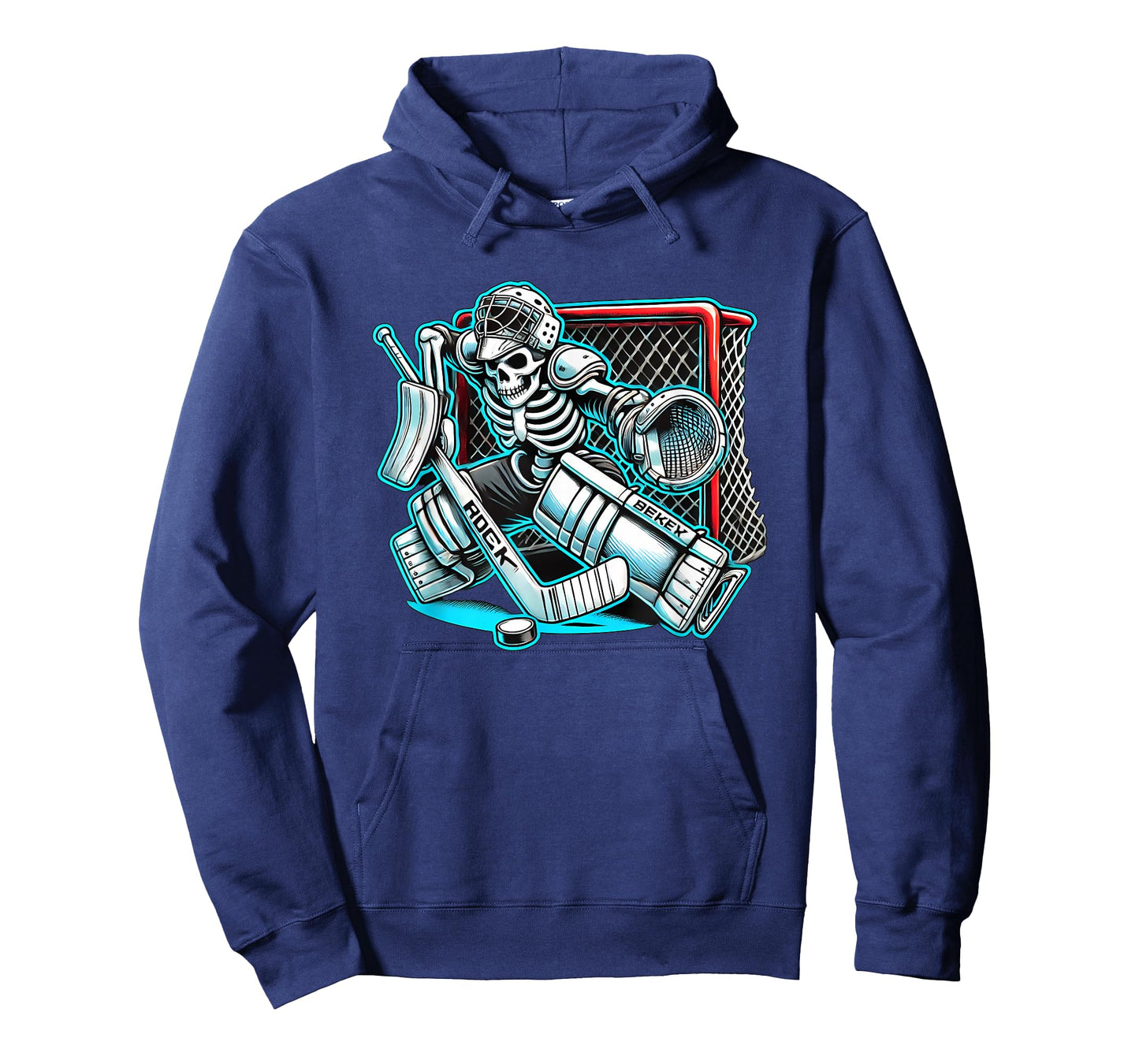Halloween Skeleton Goalie Hockey T-Shirt