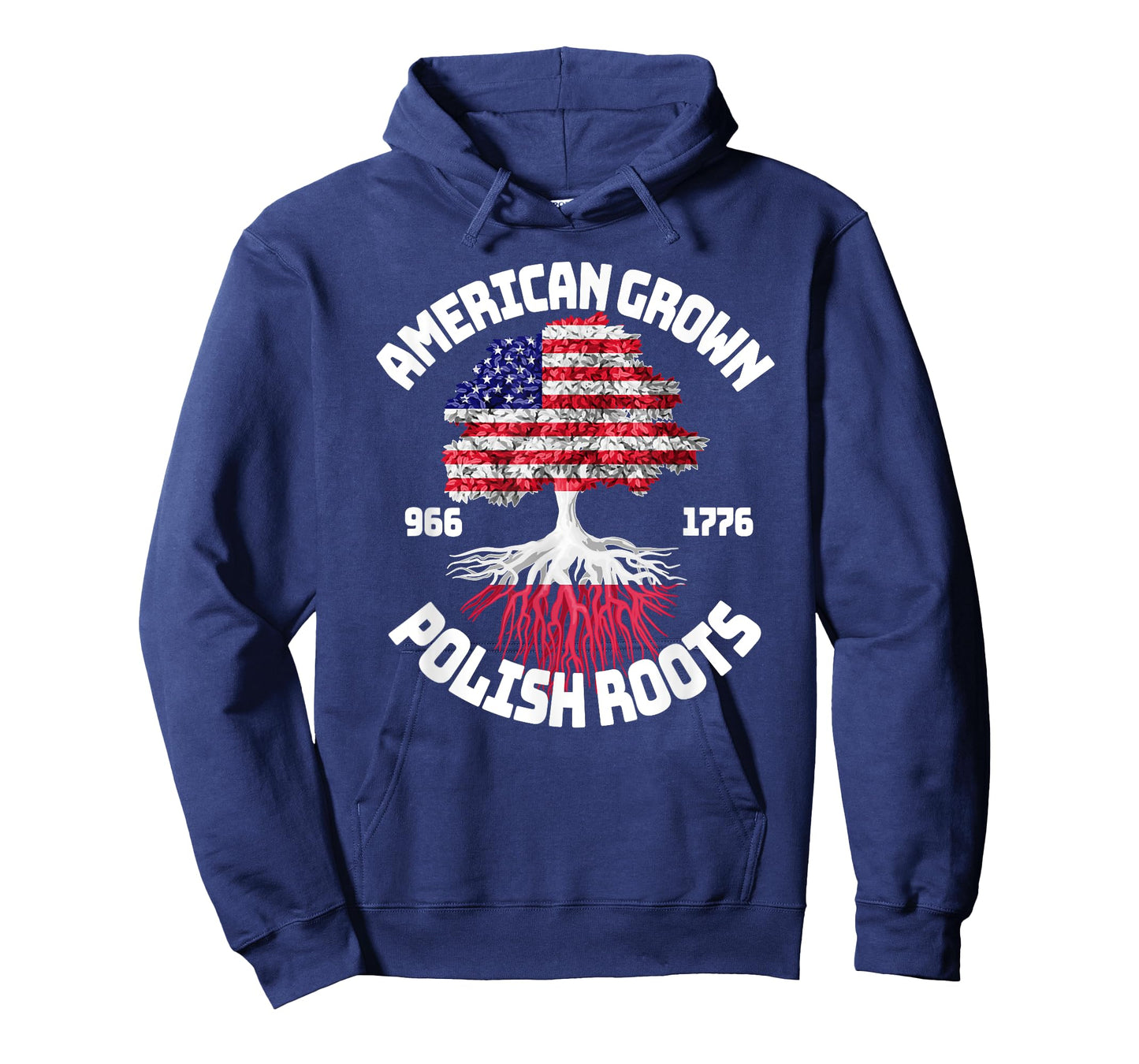 American Grown Polish Roots T-Shirt Polish American Flag T-Shirt