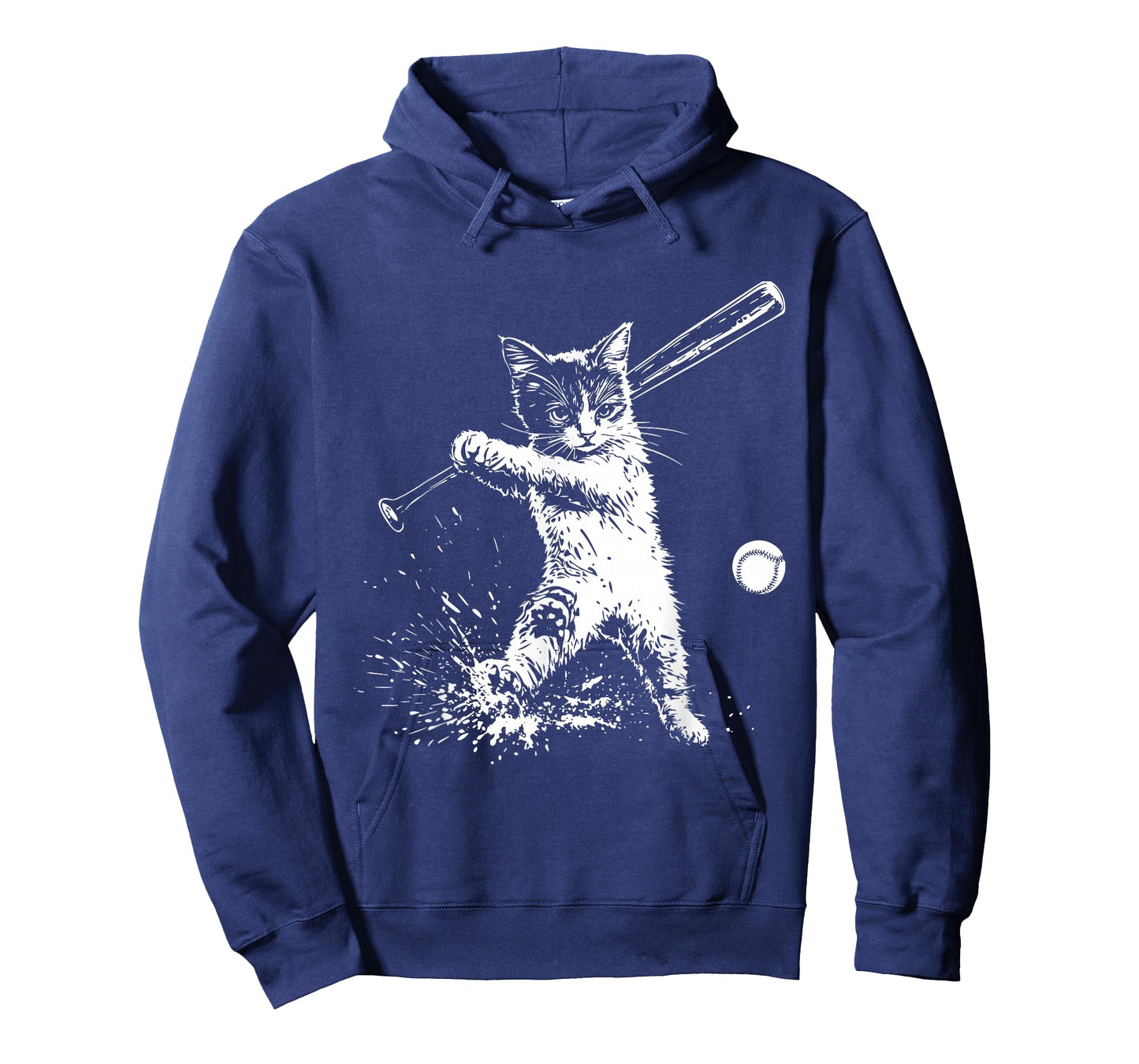 Funny Cat Baseball Graphic T-Shirt