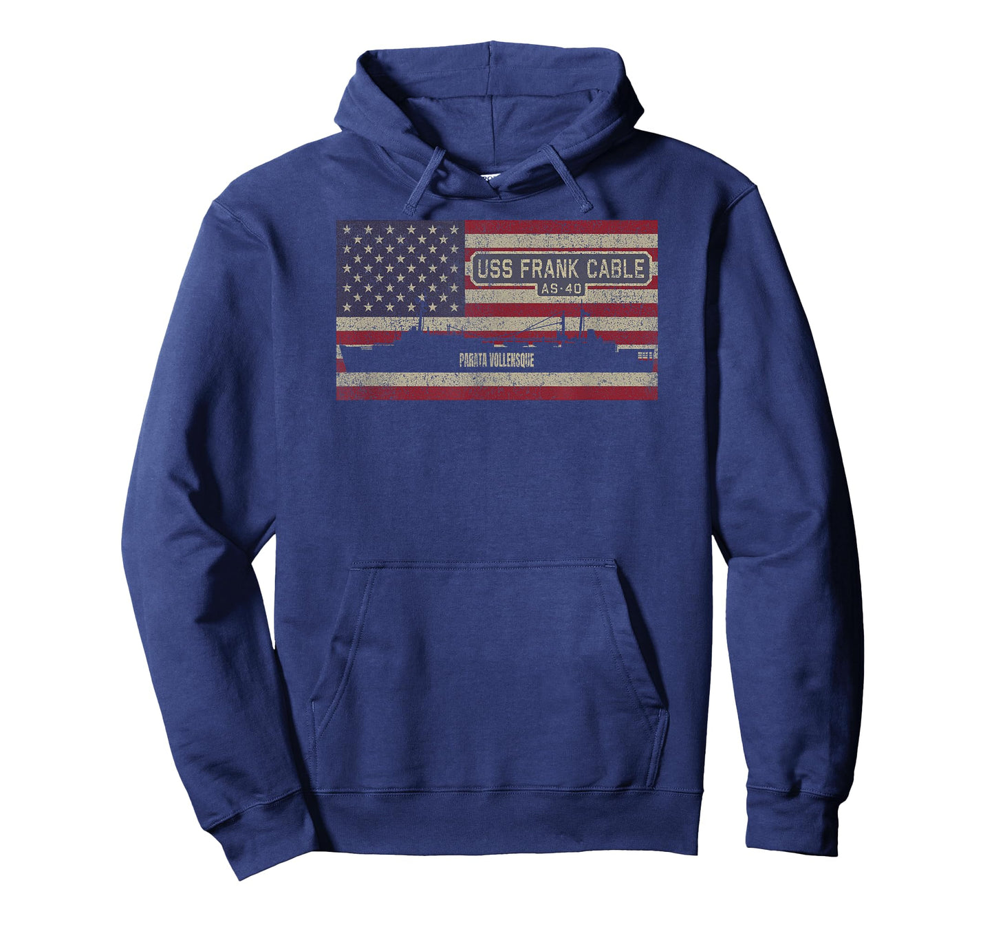 USS Frank Cable AS-40 Submarine Tender Ship American Flag T-Shirt
