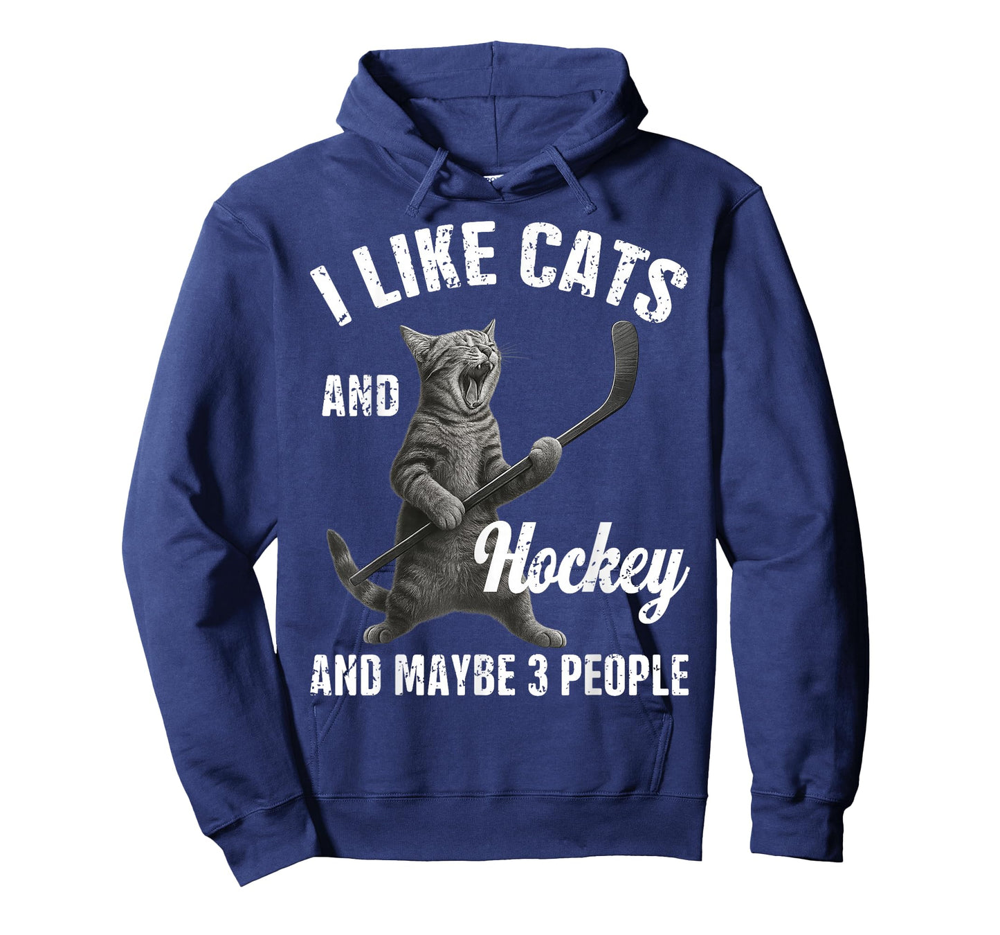 I Like Cats and Hockey Maybe 3 People Funny Hockey Gift T-Shirt