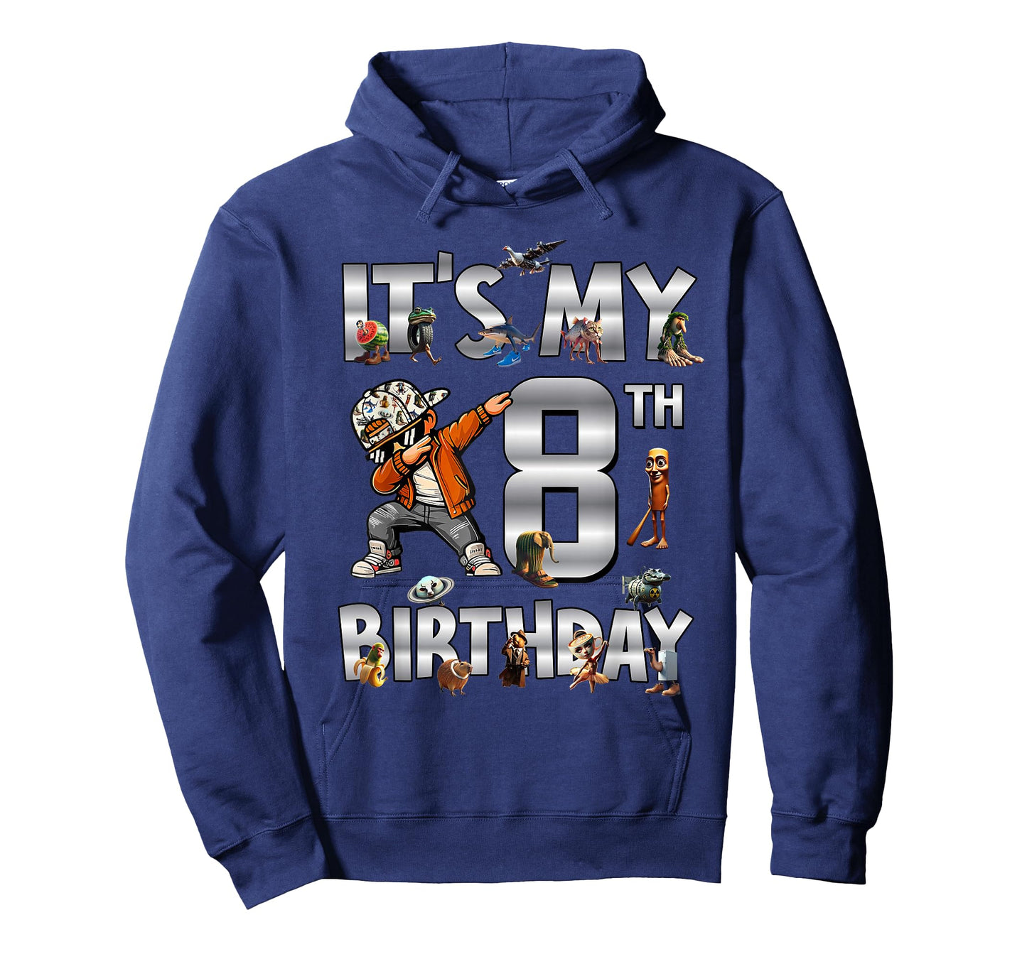 It's My 8th Birthday Dabbing Boy Italian Brainrot Meme T-Shirt