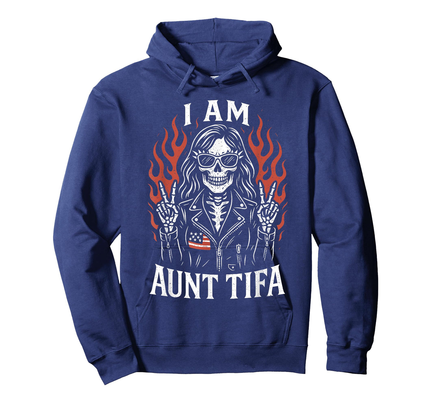 I Am Aunt Tifa Funny Skeleton Biker Aunt Tifa Design T-Shirt