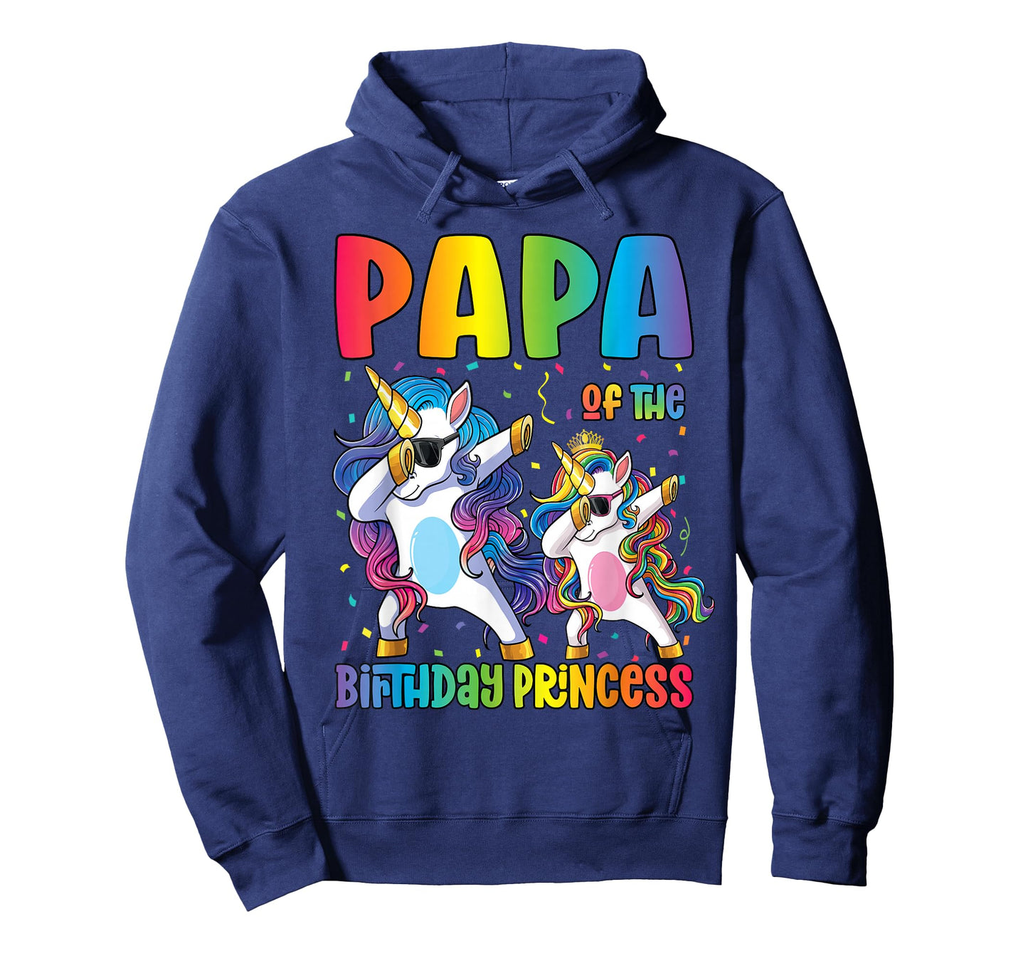 Papa of the Birthday Princess Dabbing Princess Unicorn Dad T-Shirt
