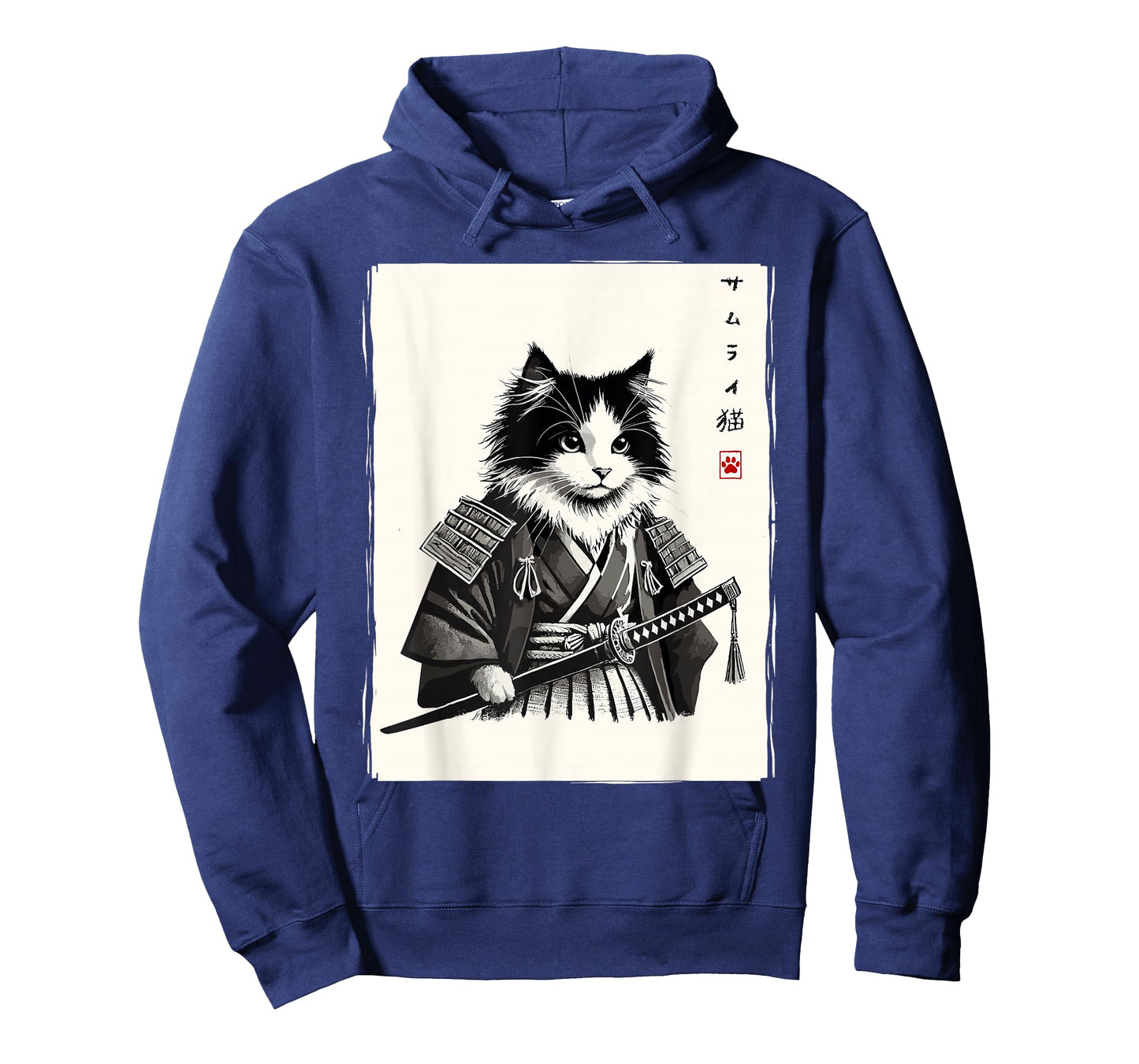 Samurai Cat Japanese Novelty Men Women Kids Funny T-Shirt