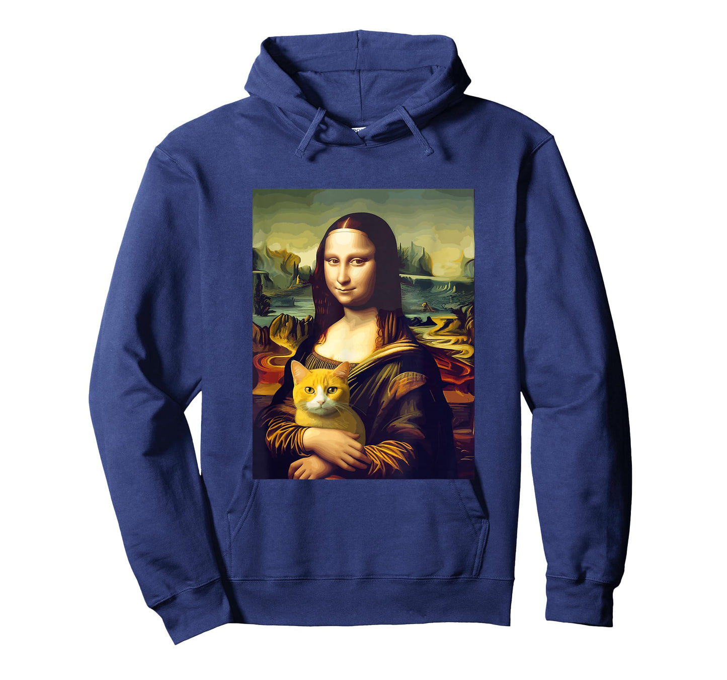 Leonardo da Vinci's Mona Lisa Holding a Cat Funny Art T-Shirt