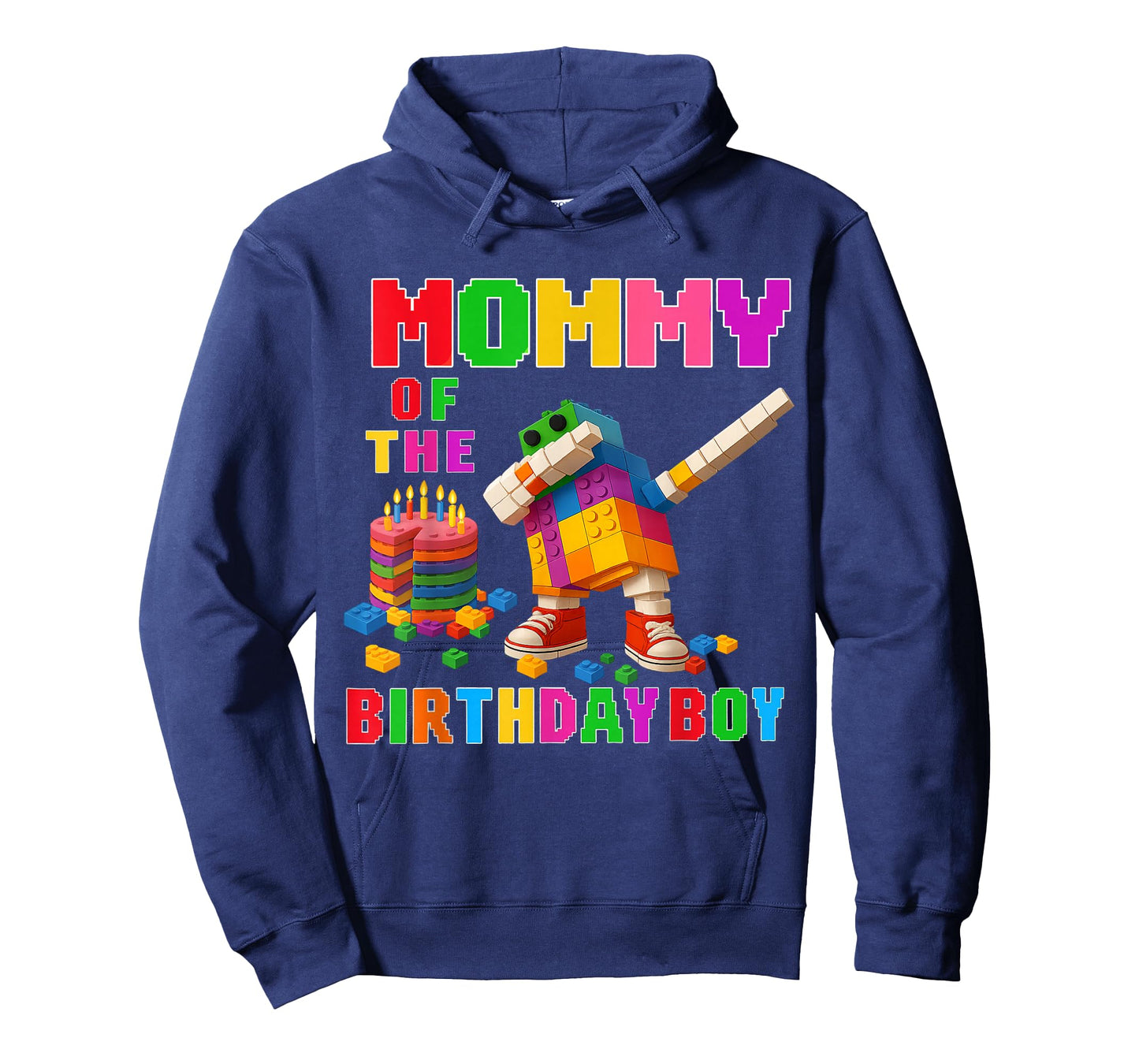 Mommy of The Birthday Boy Building Bricks Family Matching T-Shirt