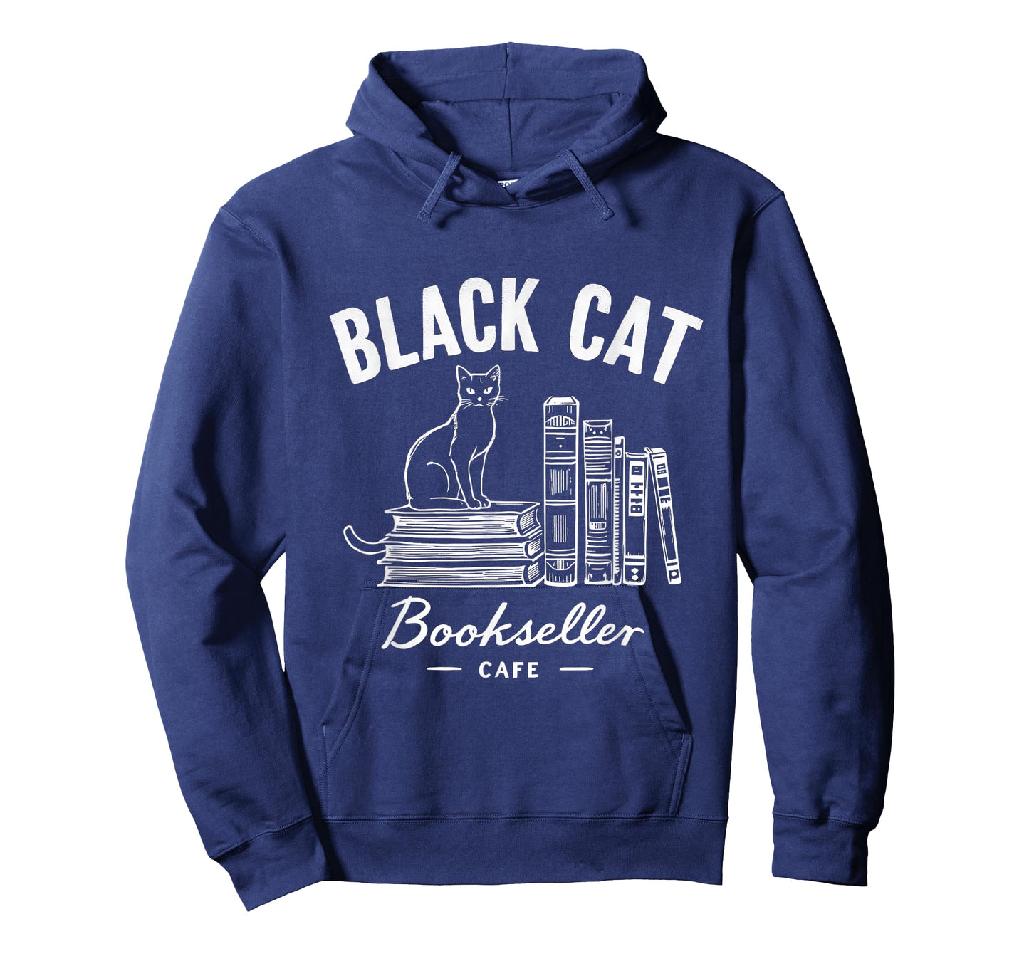 Black Cat Bookseller Cafe Halloween Party Costume Idea T-Shirt