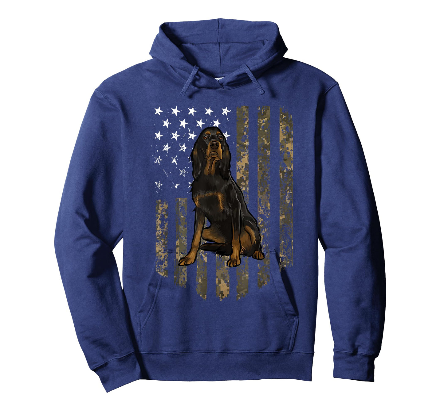 Camo American Flag Gordon Setter 4th Of July USA T-Shirt