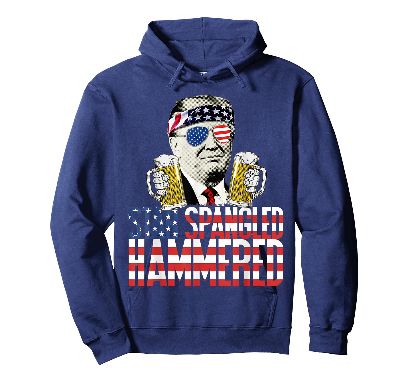Star Spangled Hammered President Donald Trump Beer Lover T-Shirt