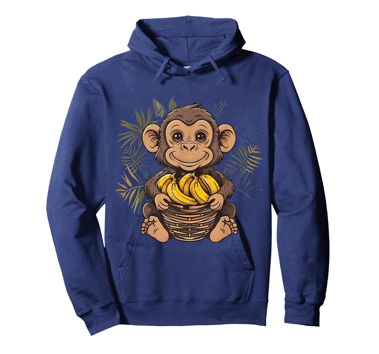 Banana Monkey Cute Monkey Animal Art Drawing Wildlife T-Shirt