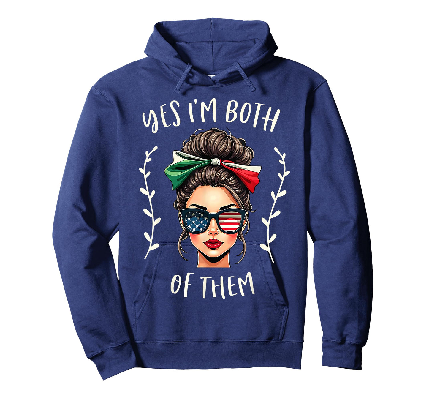 Half Mexican American Yes I'm Both of Them Mexico USA Flag T-Shirt