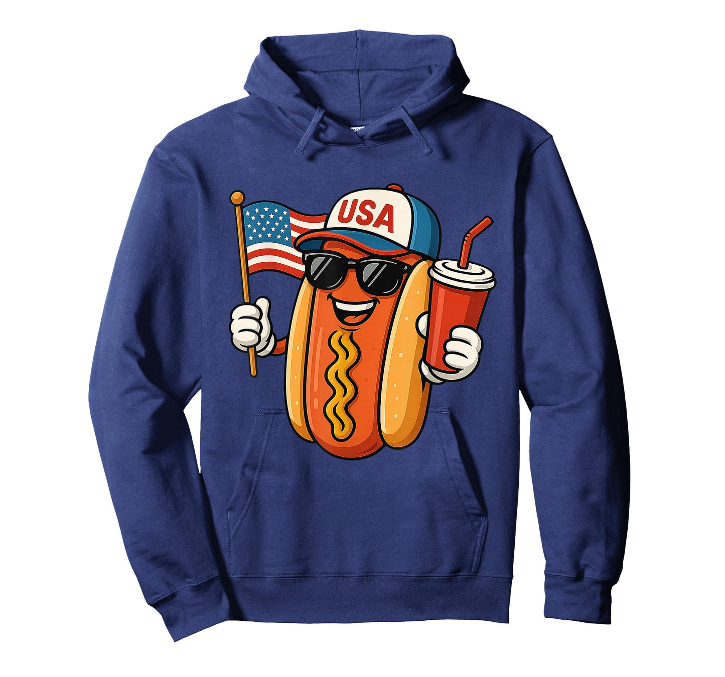 Funny USA Hotdog 4th of July Cookout Parade Food Humor T-Shirt